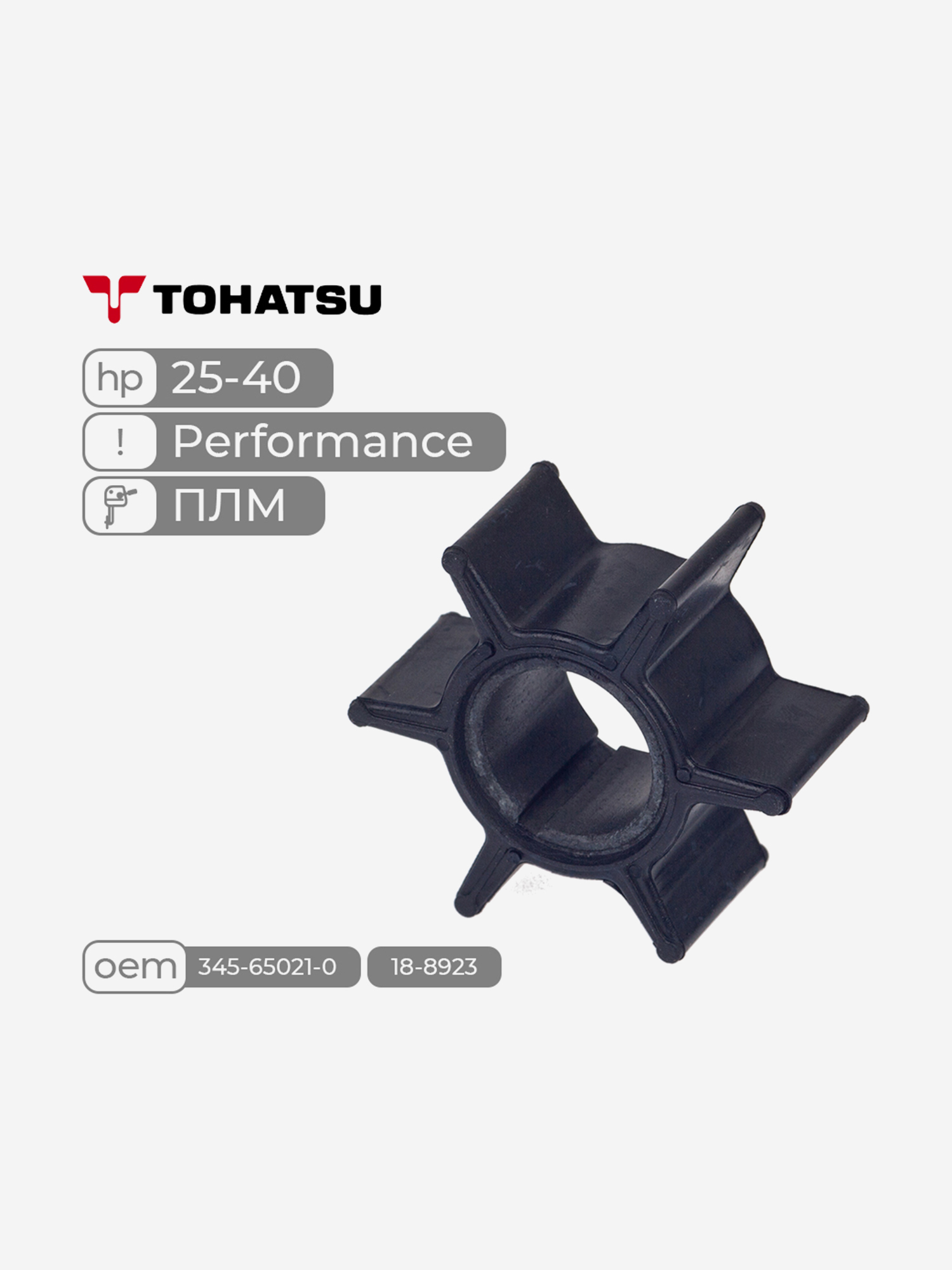 Крыльчатка Skipper для лодочного мотора Tohatsu M25-40/MFS25-30, Performance, Черный
Крыльчатка Skipper для лодочного мотора Tohatsu M25-40/MFS25-30, Performance, Черный