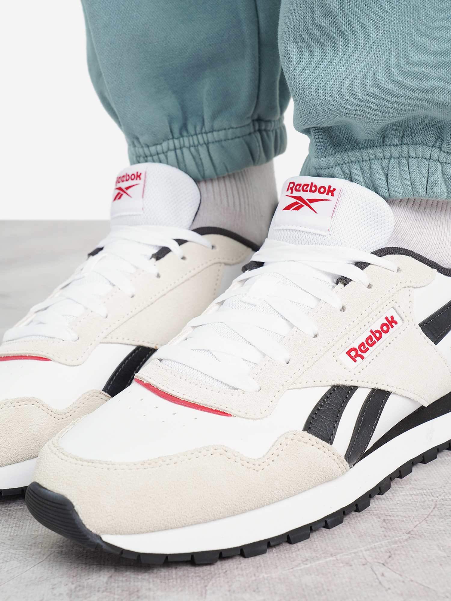 фото Кроссовки мужские reebok glide, бежевый