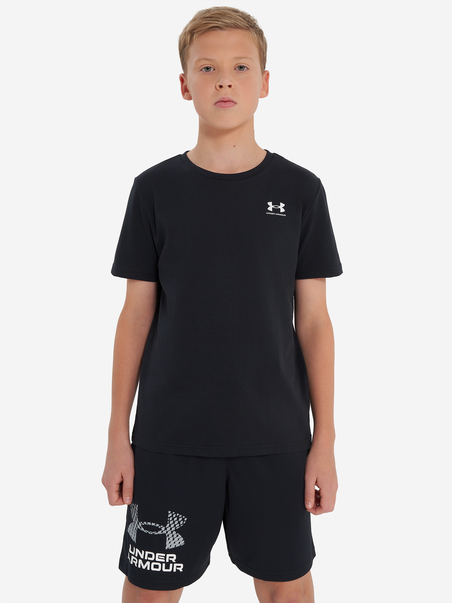 фото Футболка для мальчиков under armour sportstyle, черный