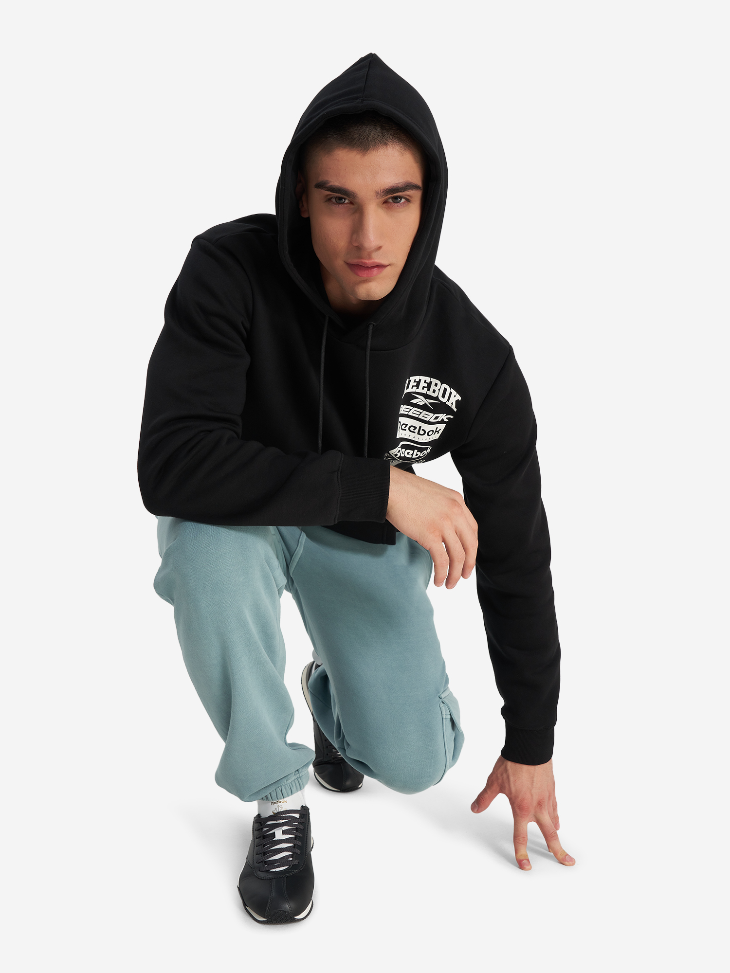 фото Худи мужское reebok sebastian, черный