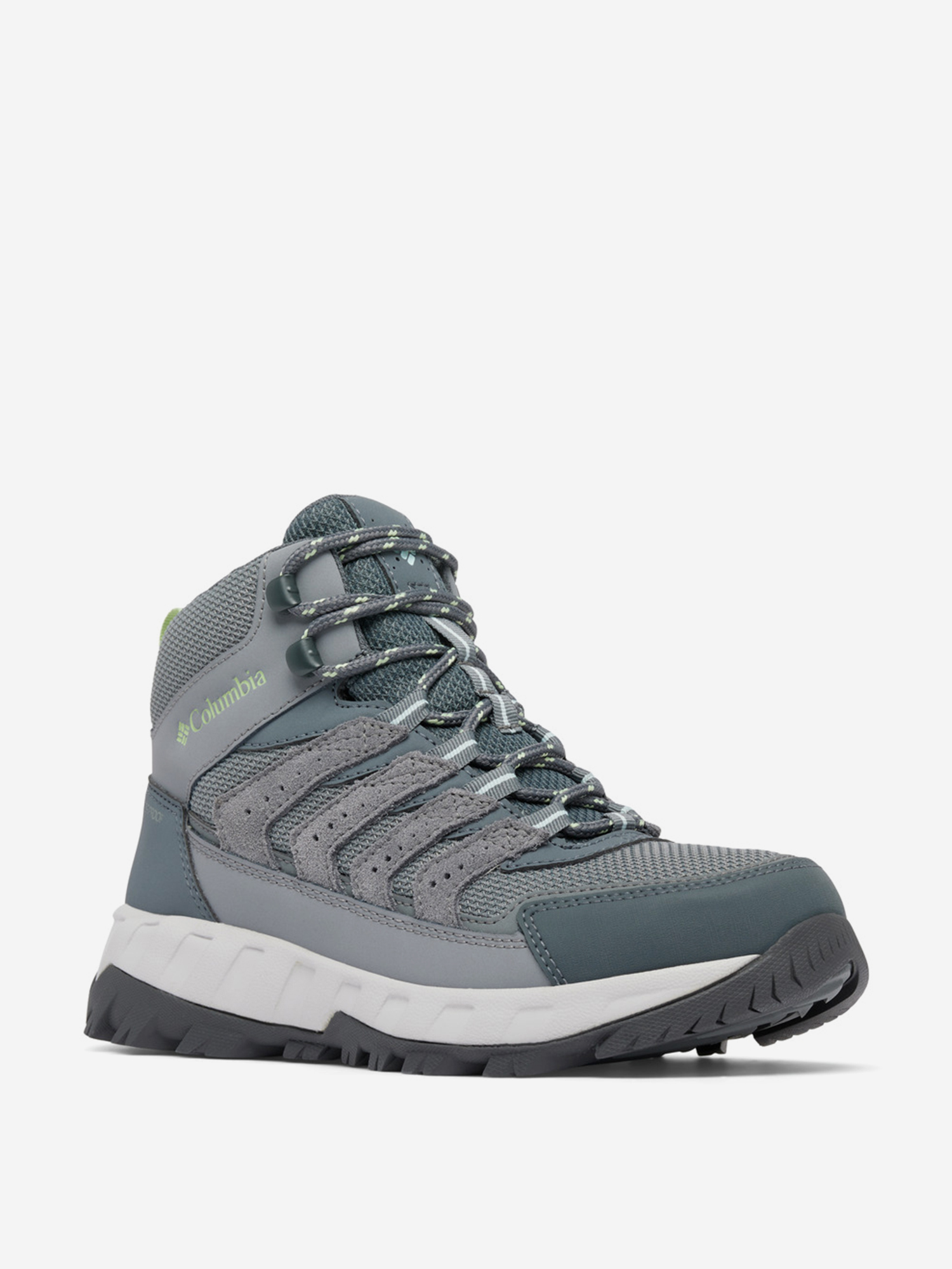 фото Ботинки женские columbia strata trail mid wp, серый