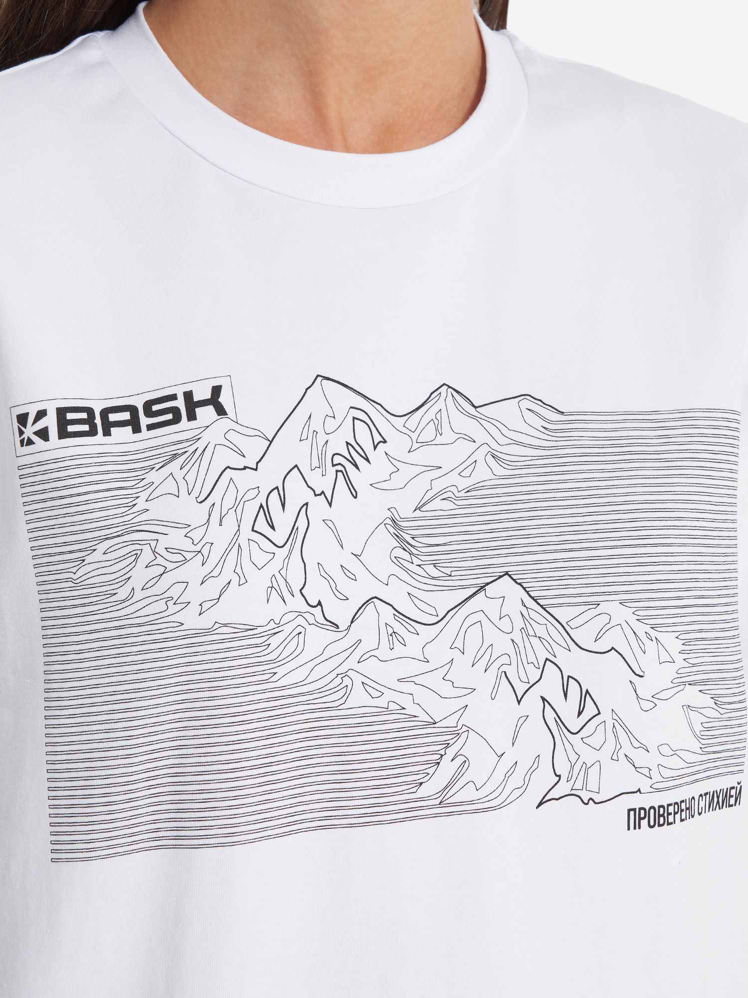 фото Футболка женская bask topography lt v2, белый