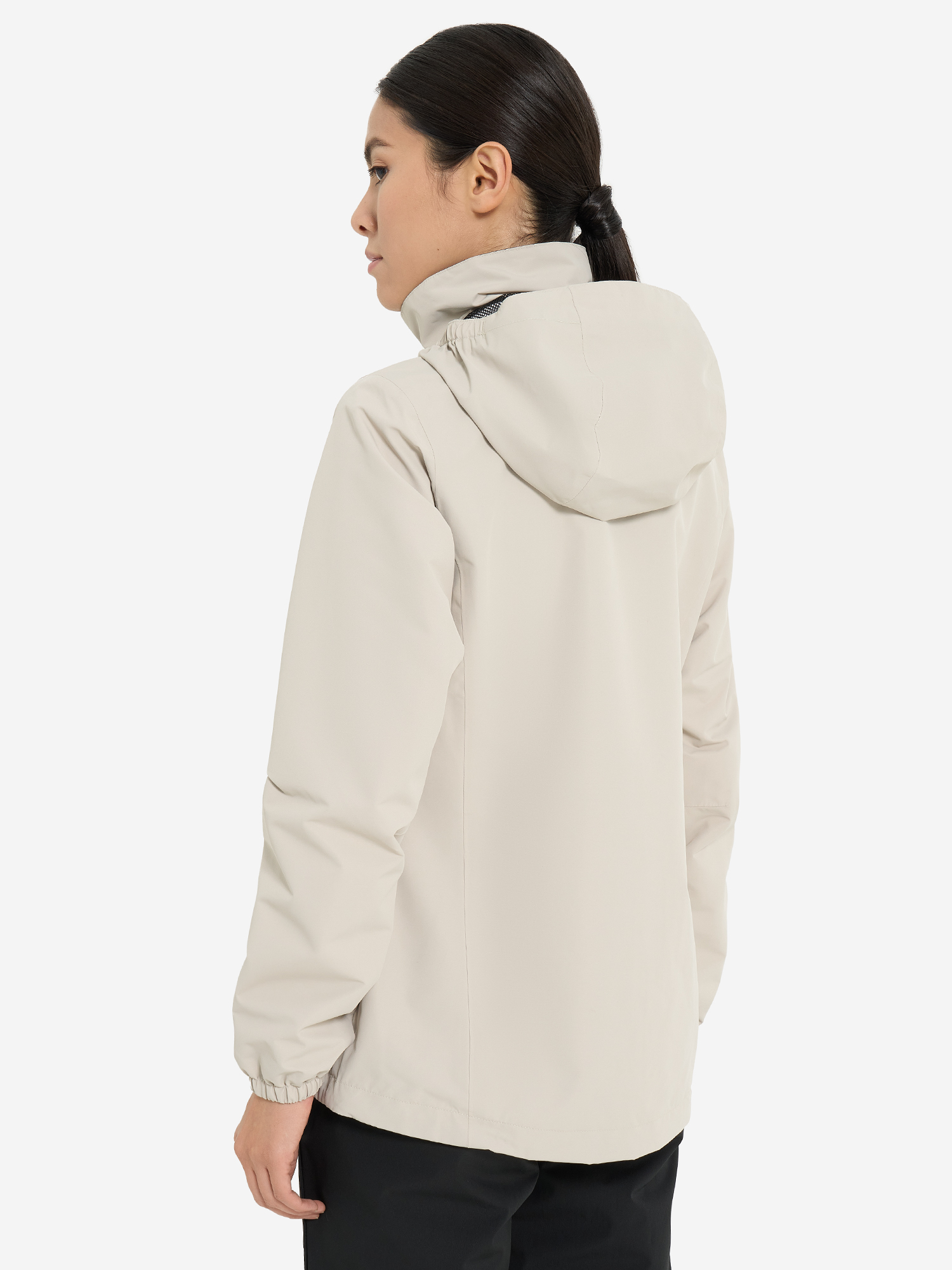 фото Куртка мембранная женская jack wolfskin stormy point, бежевый