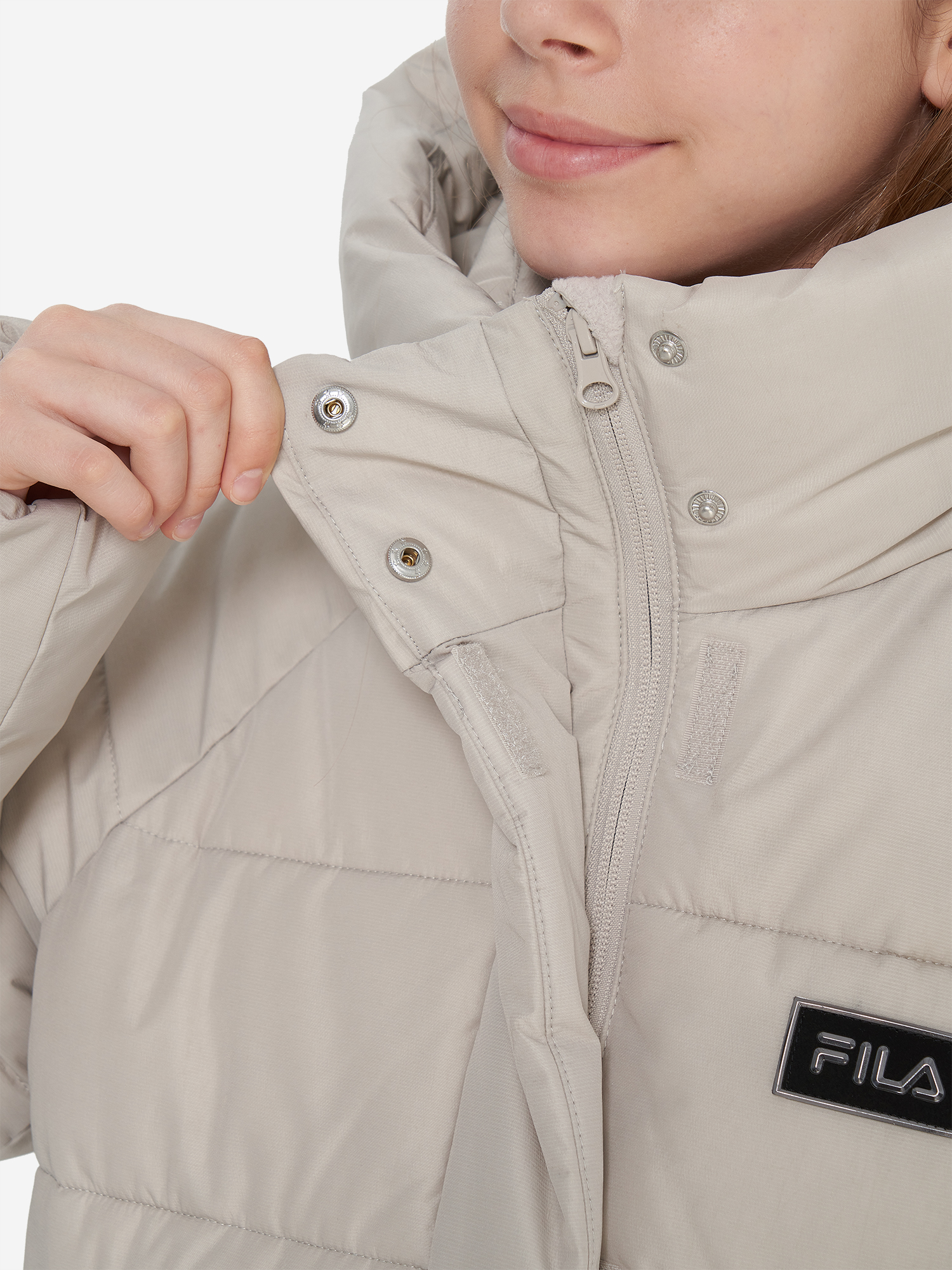 фото Пальто утепленное для девочек fila, серый