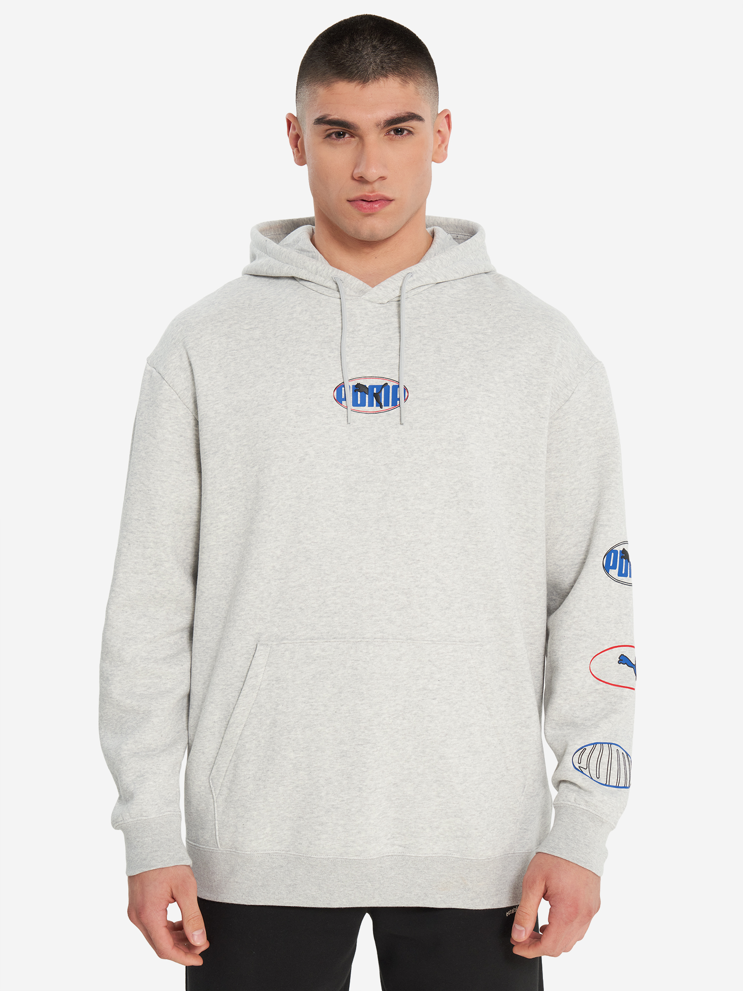 фото Худи мужское puma ess logo lab execution, серый