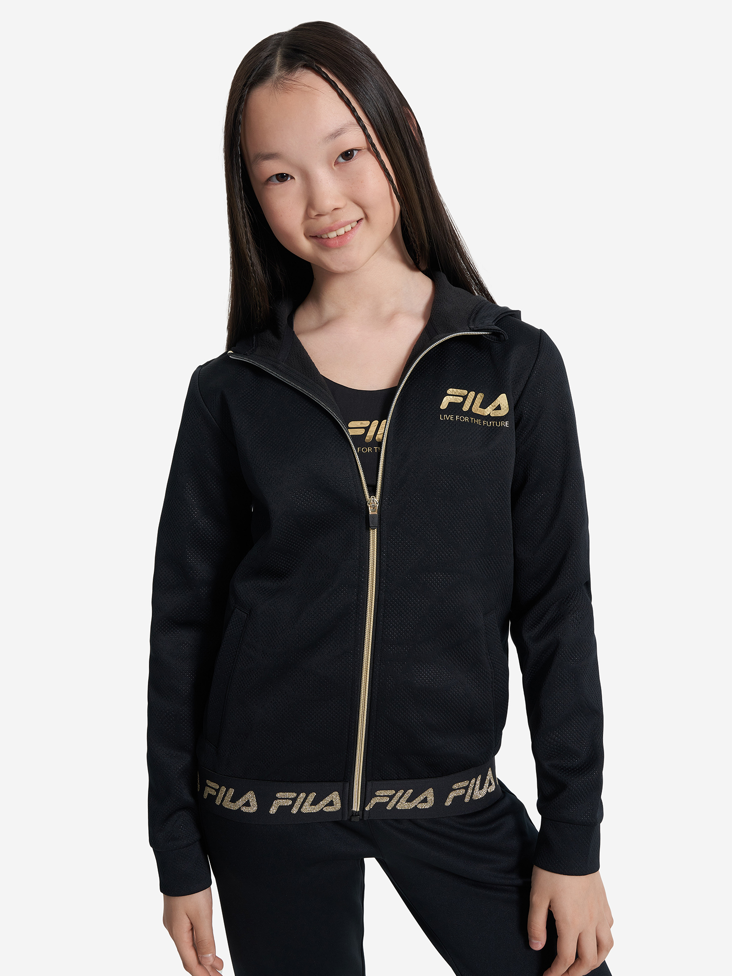 фото Толстовка для девочек fila, черный