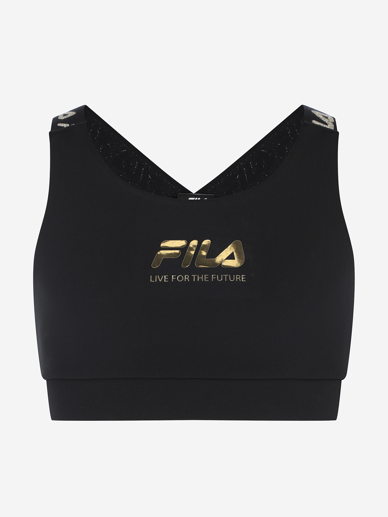 фото Топ бра спортивный для девочек fila, черный