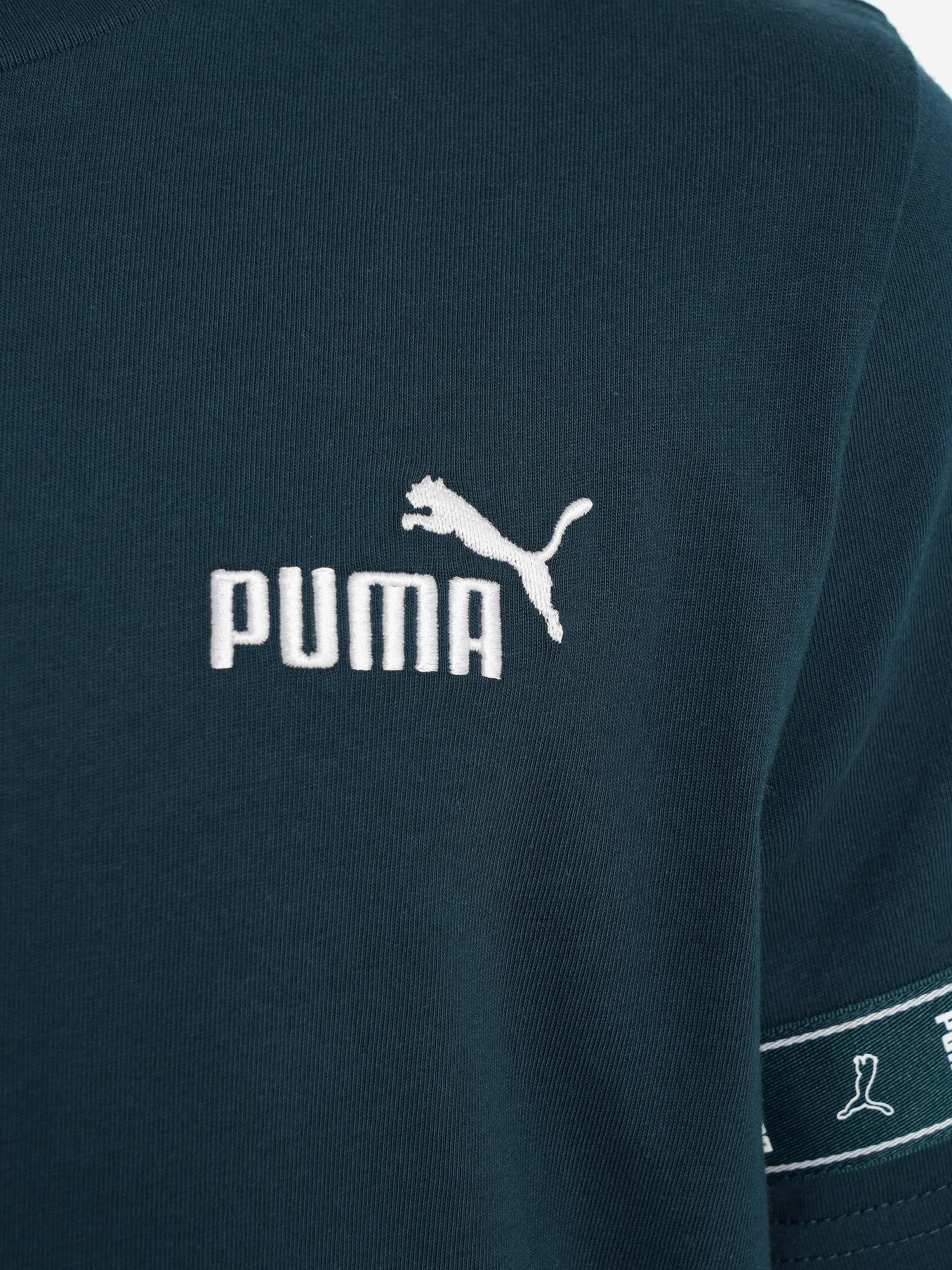 фото Футболка для мальчиков puma tape layout, зеленый