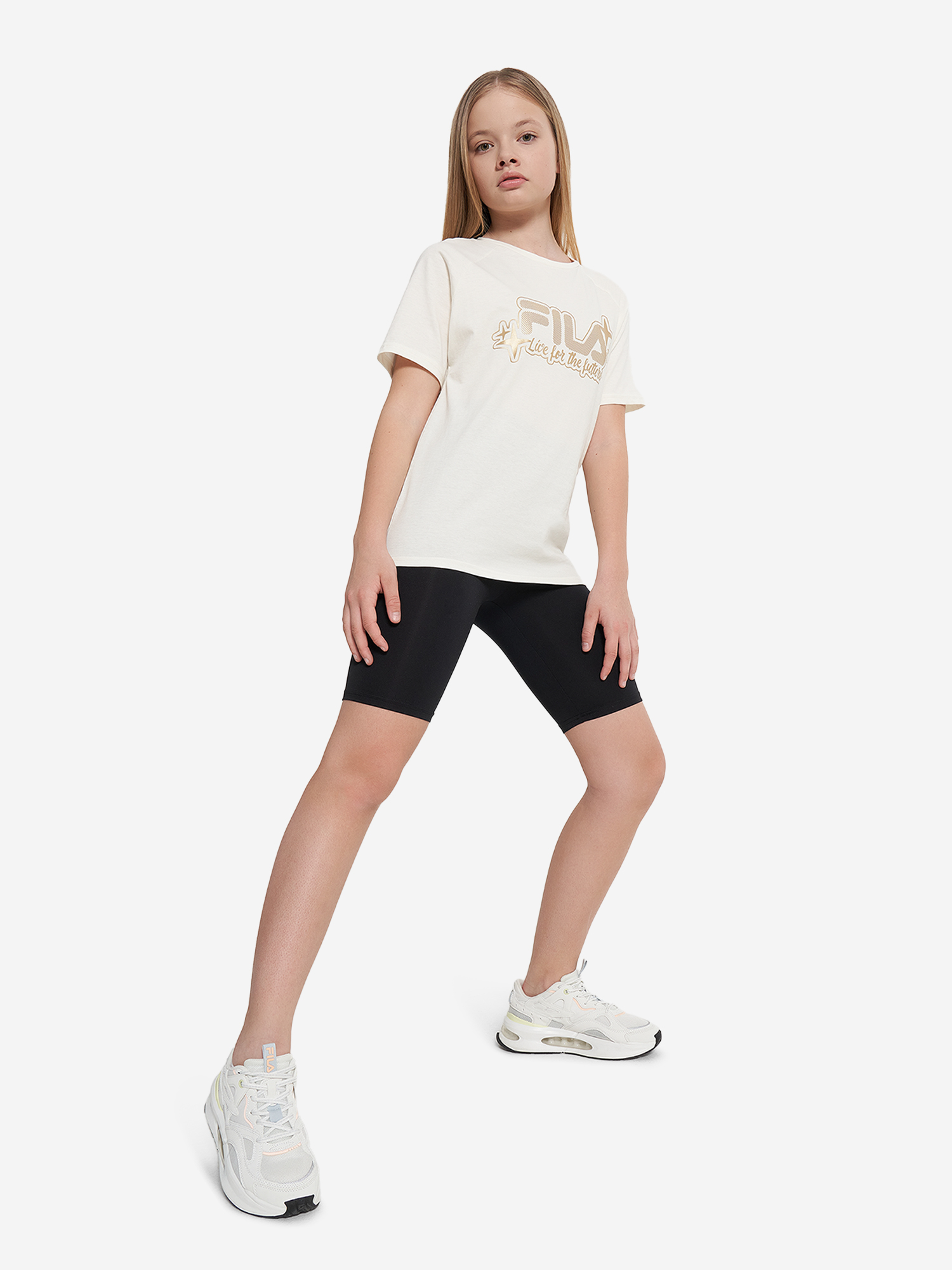фото Футболка для девочек fila, бежевый