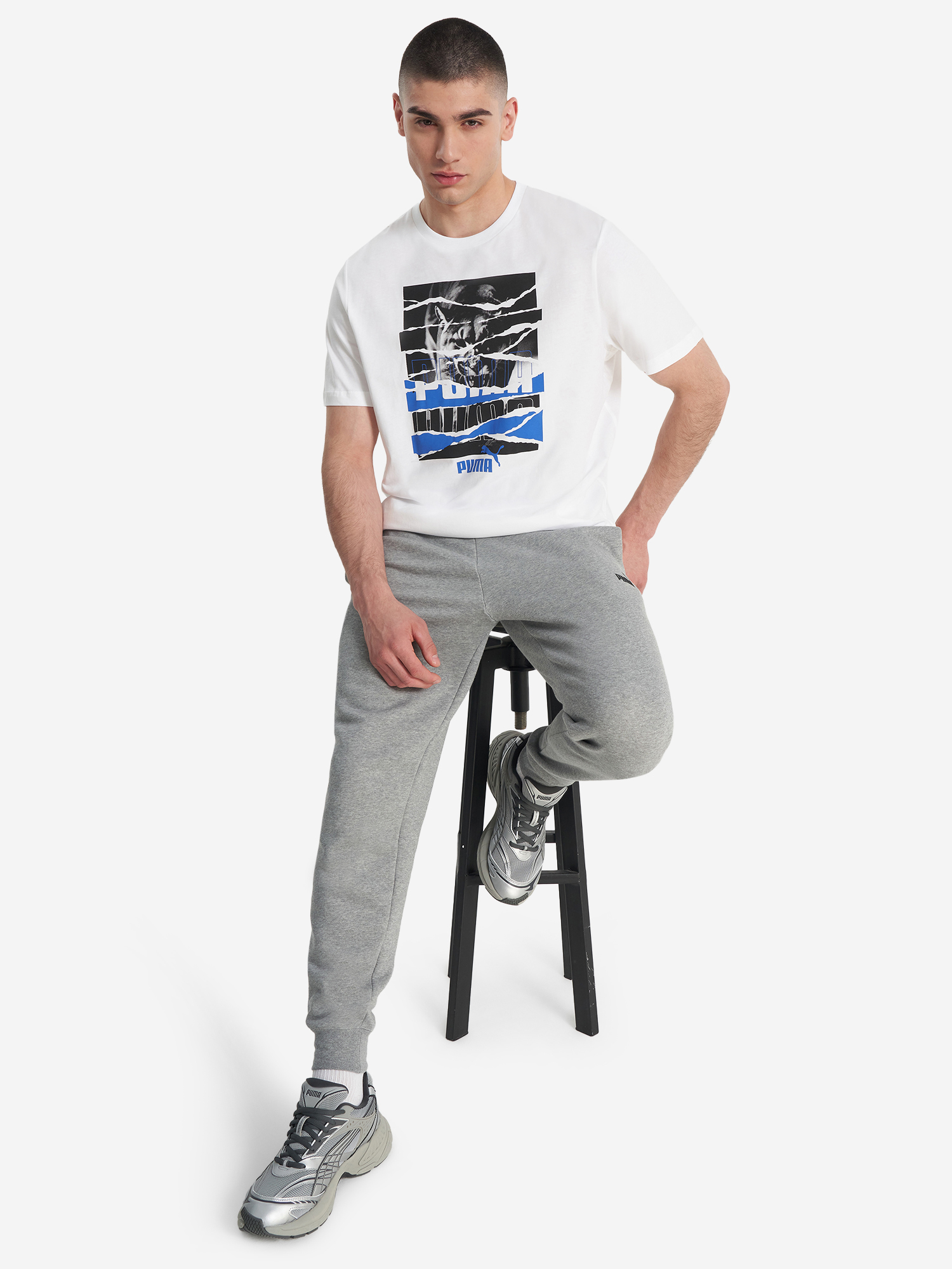 фото Футболка мужская puma graphic, белый