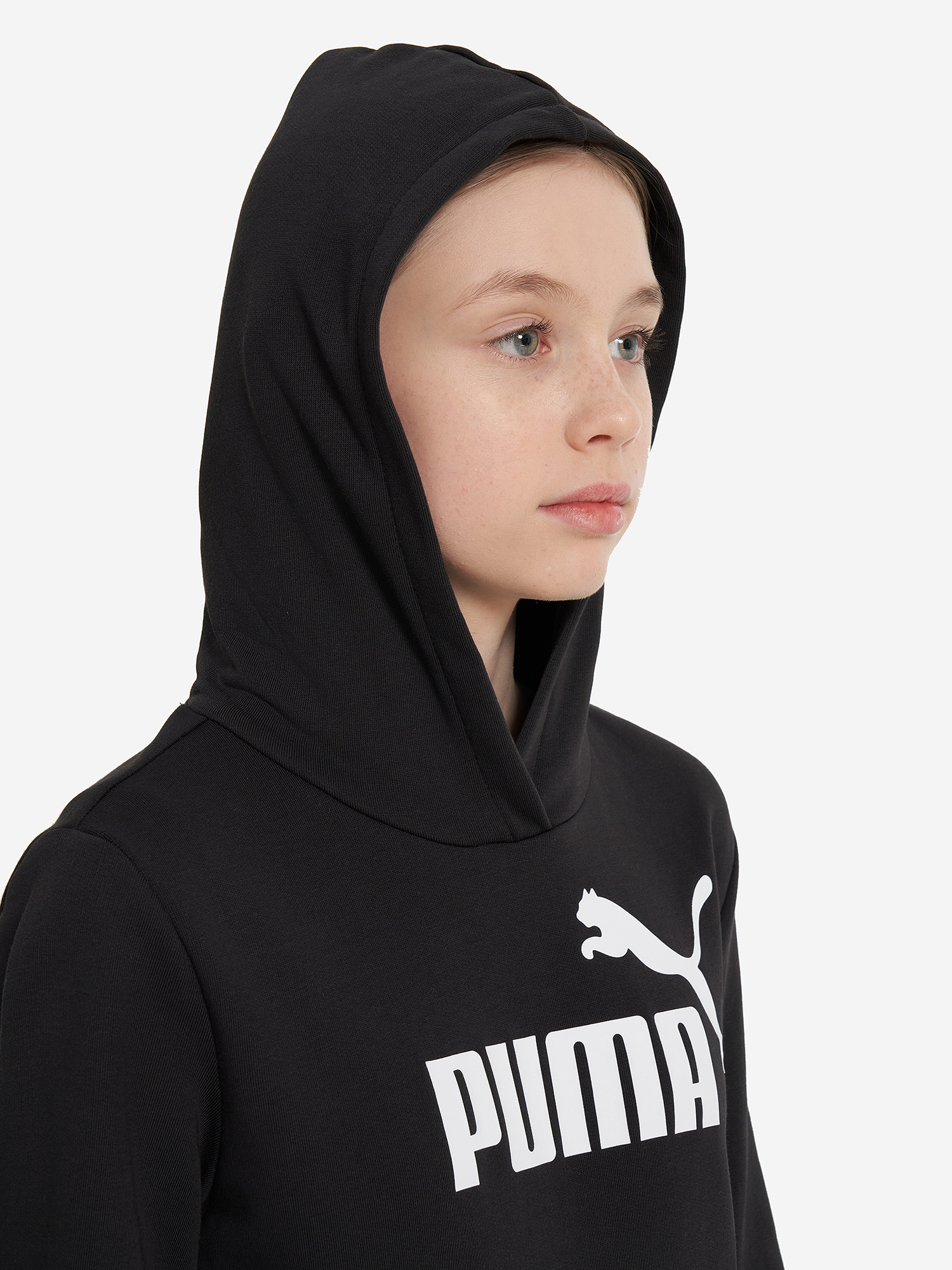 фото Худи для девочек puma no. 1 logo, черный