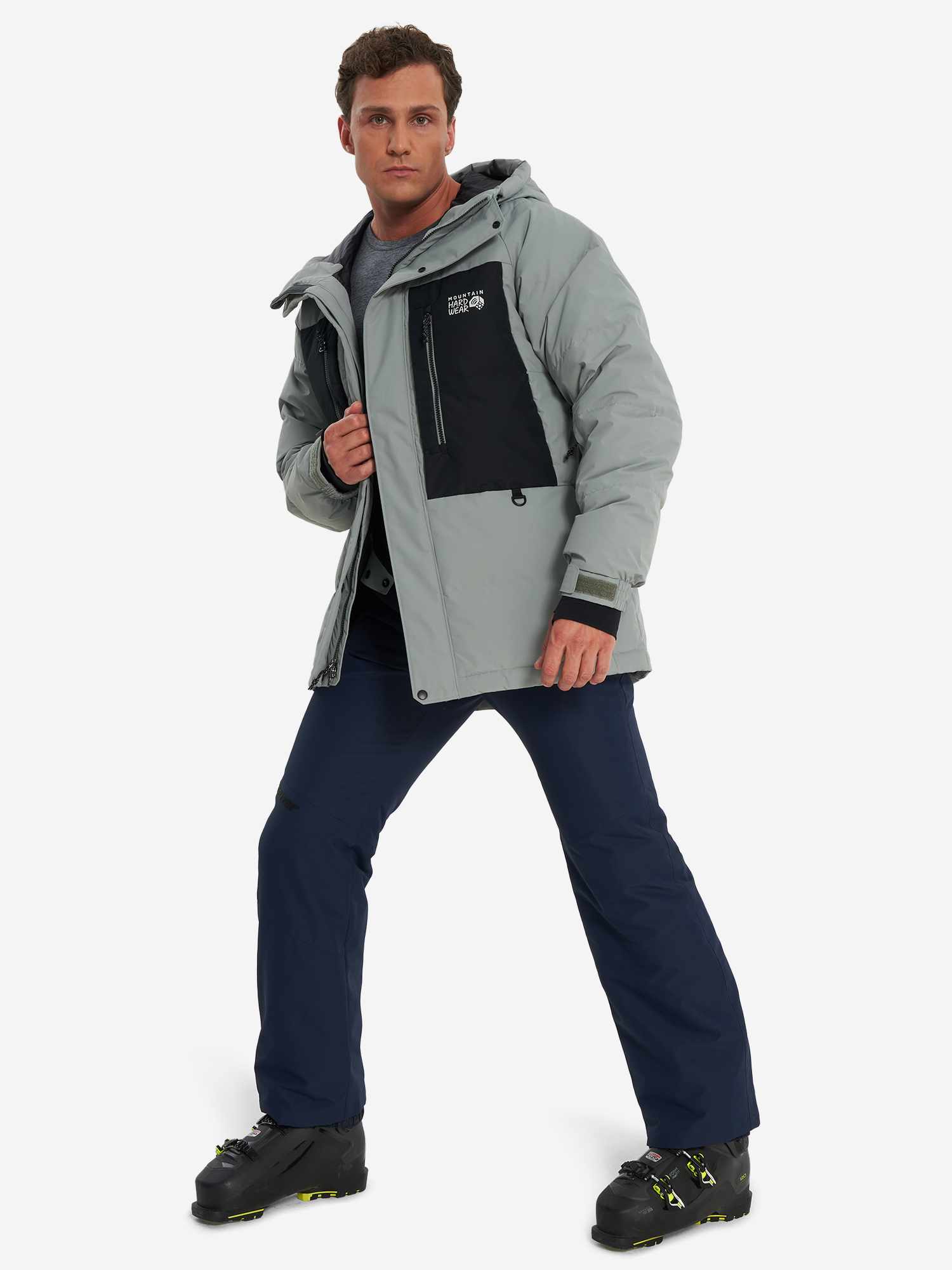 фото Пуховик мужской mountain hardwear first tracks, серый