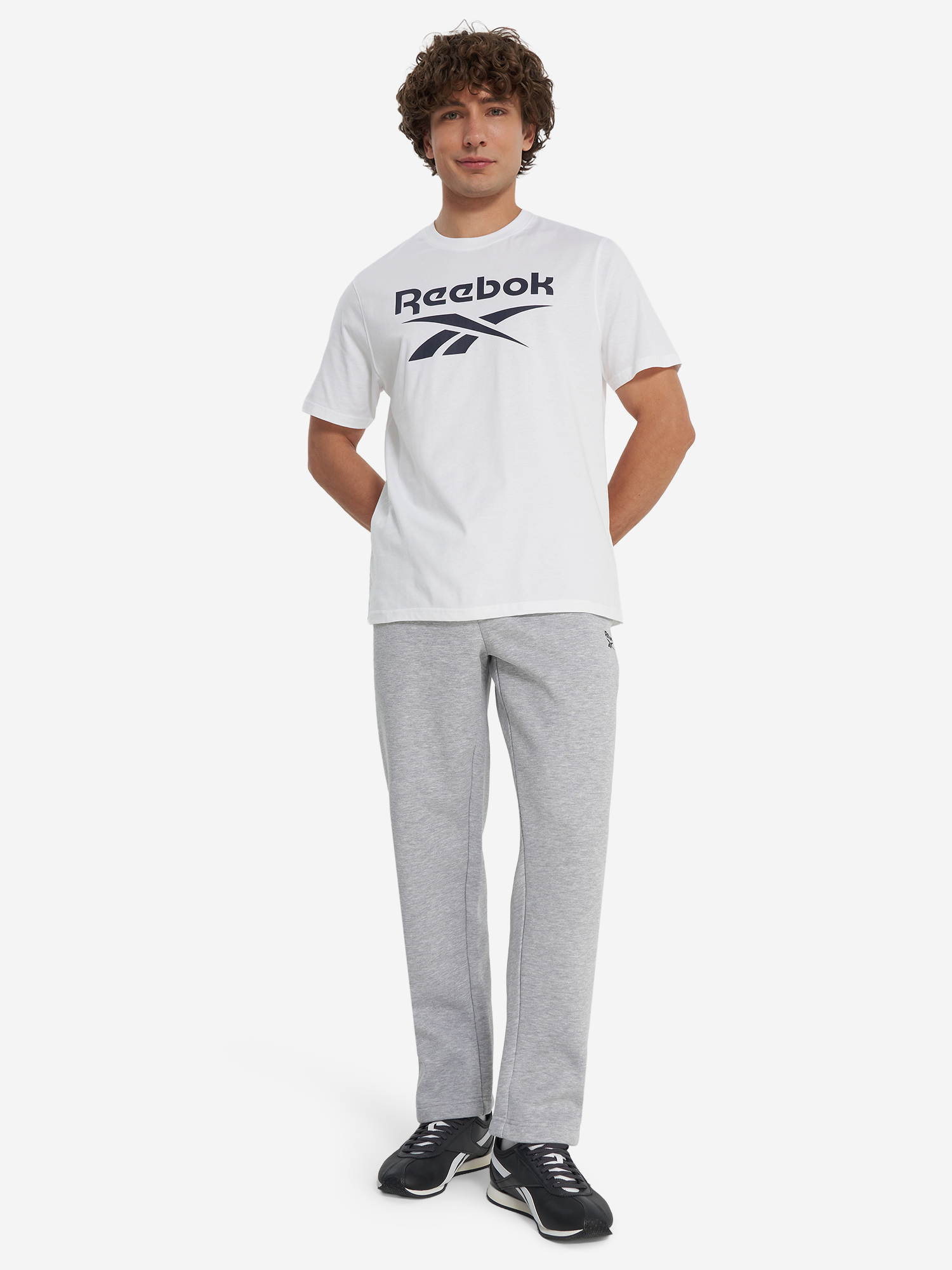 фото Брюки мужские reebok luther, серый