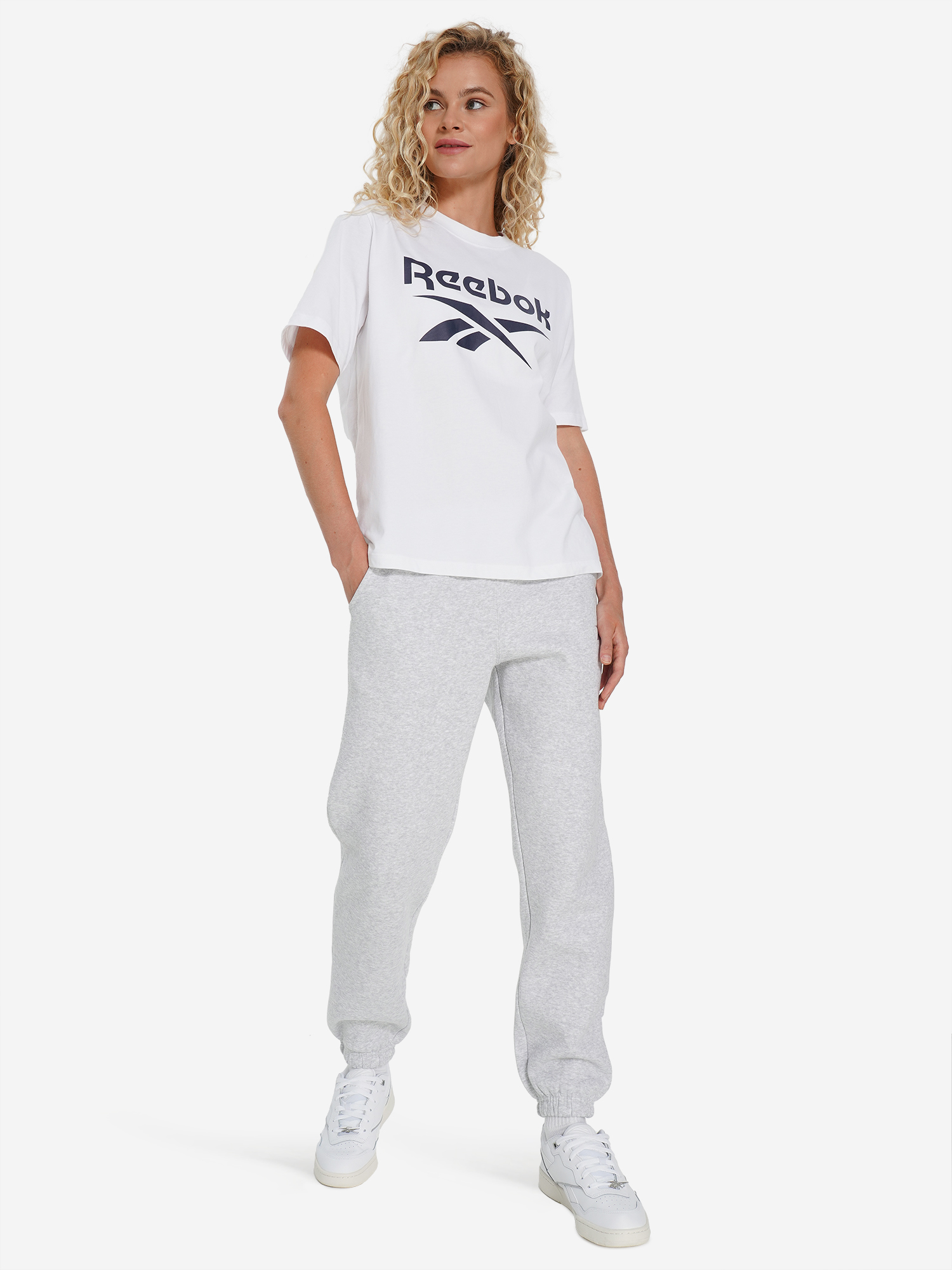 фото Футболка женская reebok nova, белый