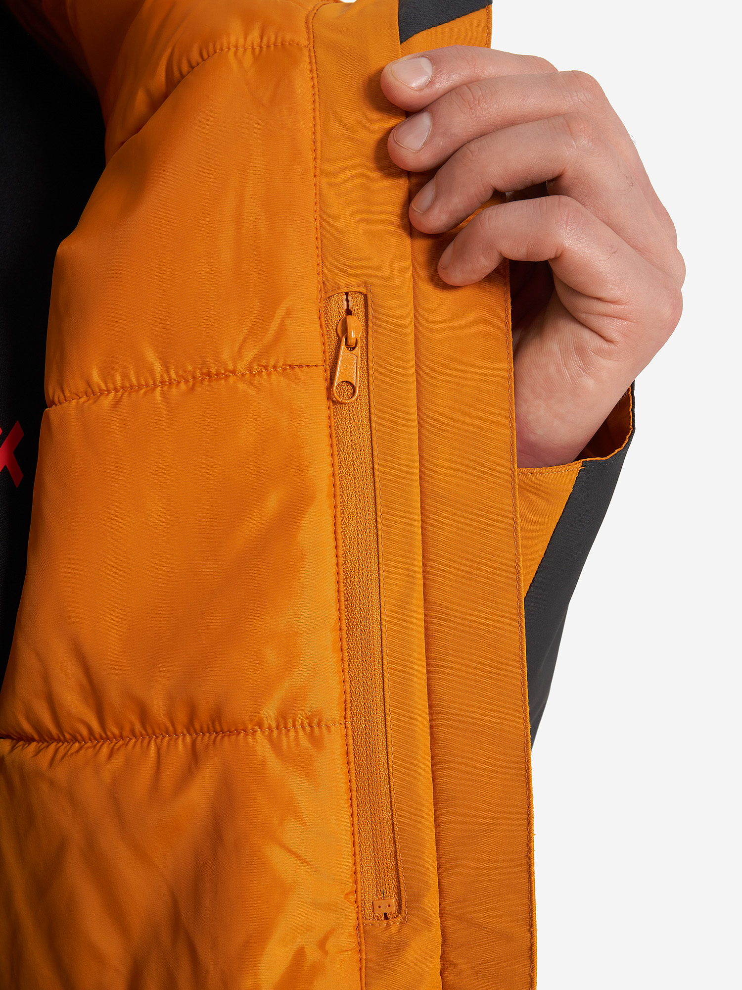 фото Куртка утепленная мужская jack wolfskin jasper, оранжевый