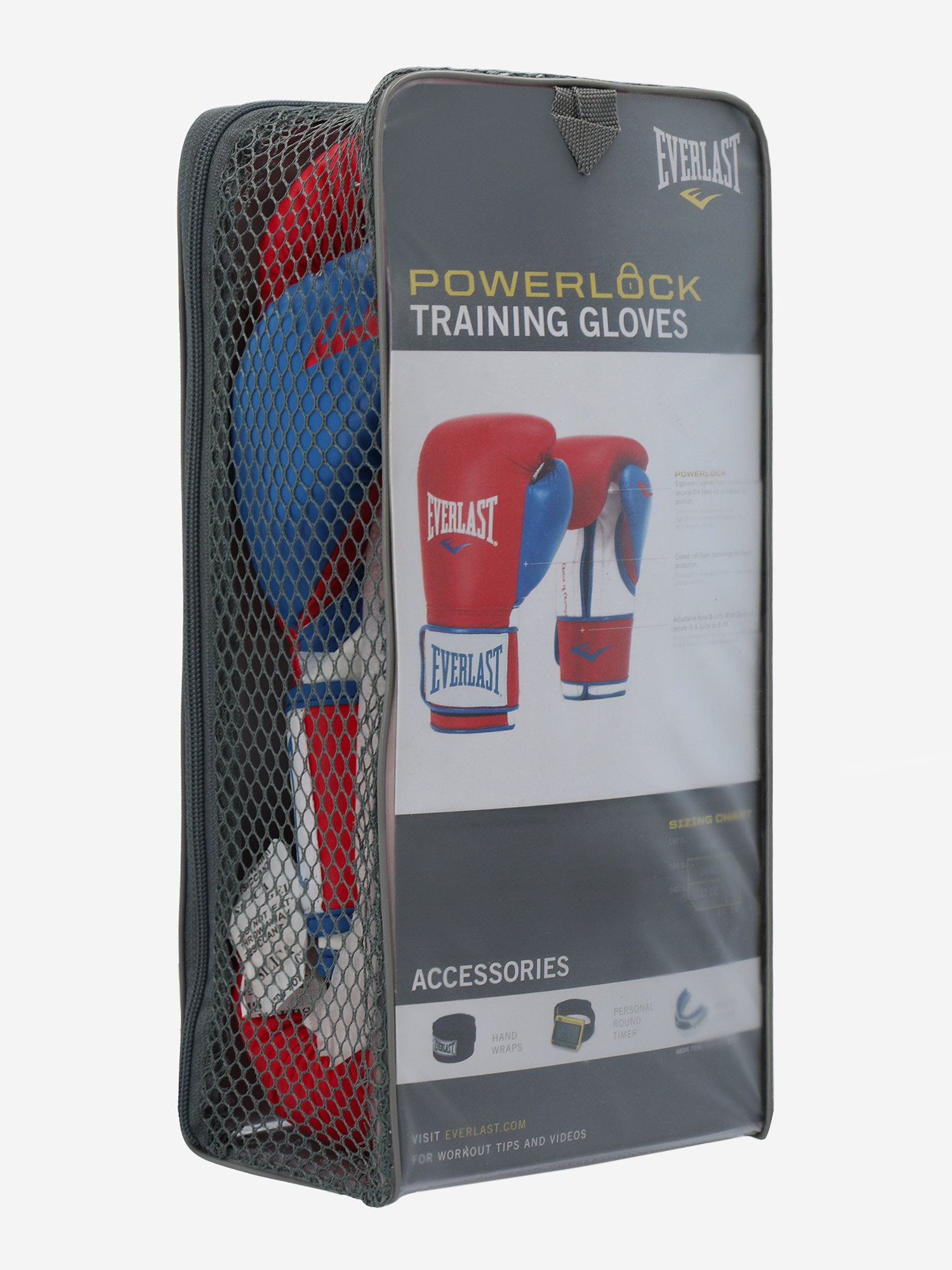 фото Перчатки боксерские everlast powerlock, красный