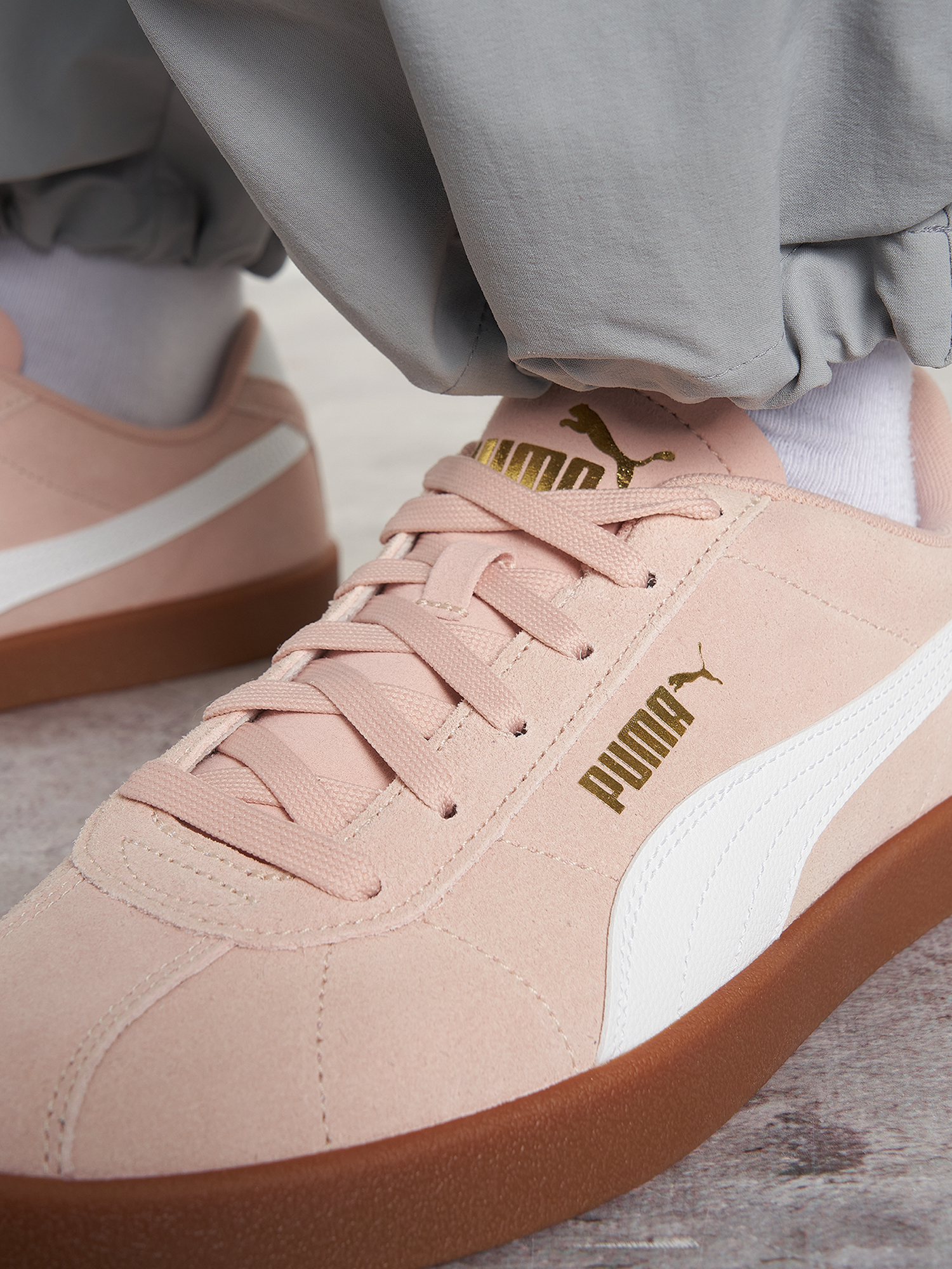 фото Кеды женские puma club ii, бежевый