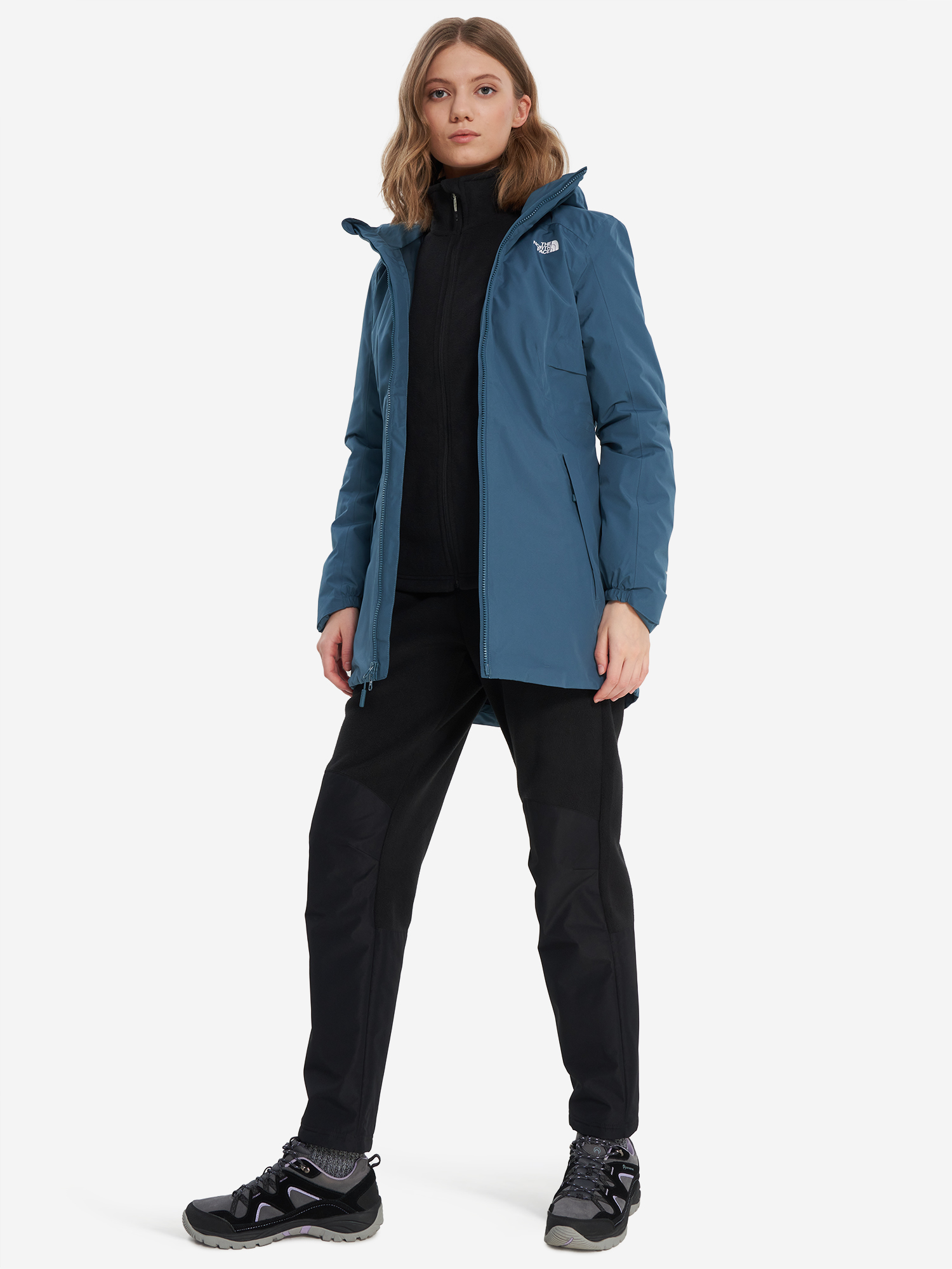 фото Куртка утепленная женская the north face hikesteller insulated, синий