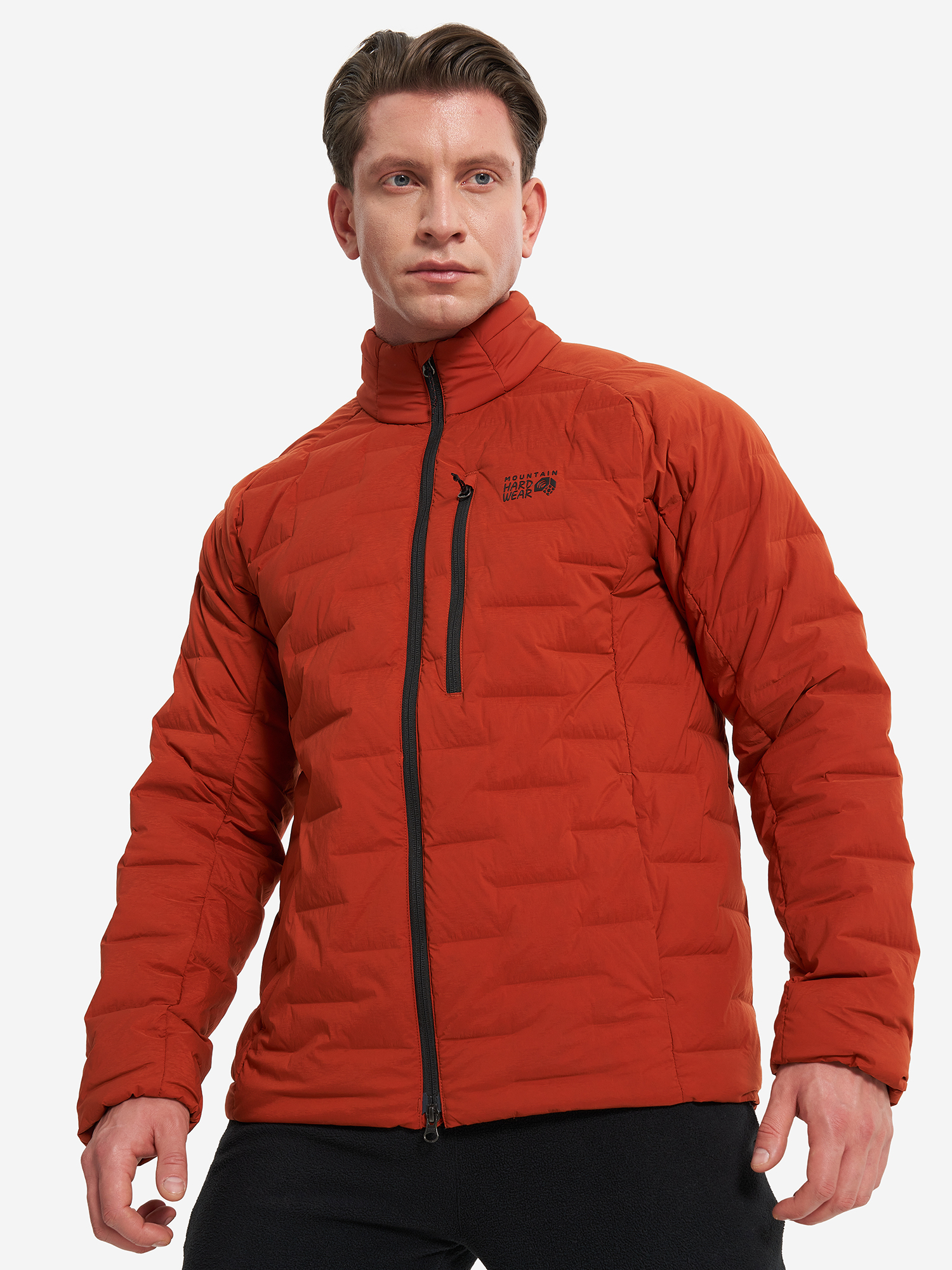 фото Пуховик мужской mountain hardwear stretchdown, оранжевый