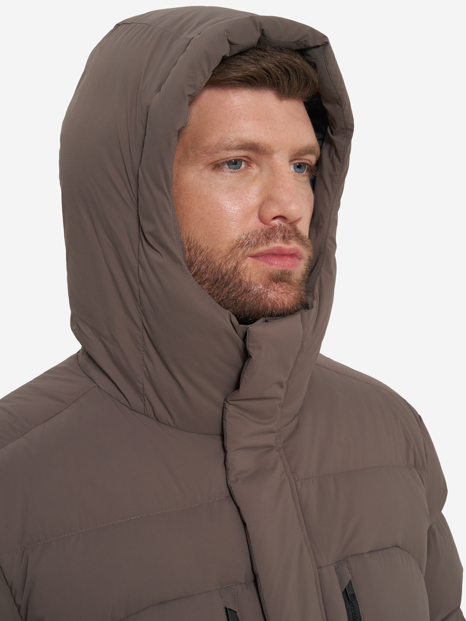 фото Пуховик мужской jack wolfskin roemertor, коричневый