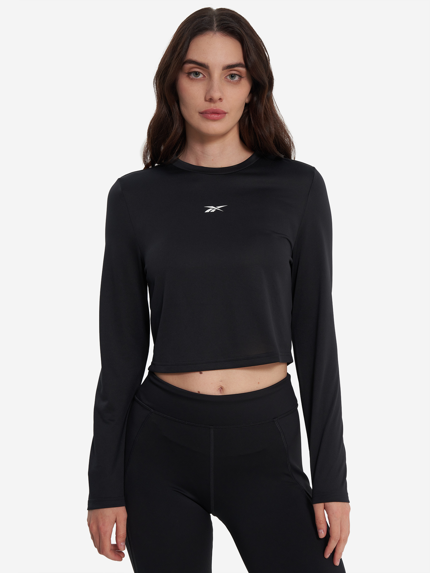фото Лонгслив женский reebok paige core, черный