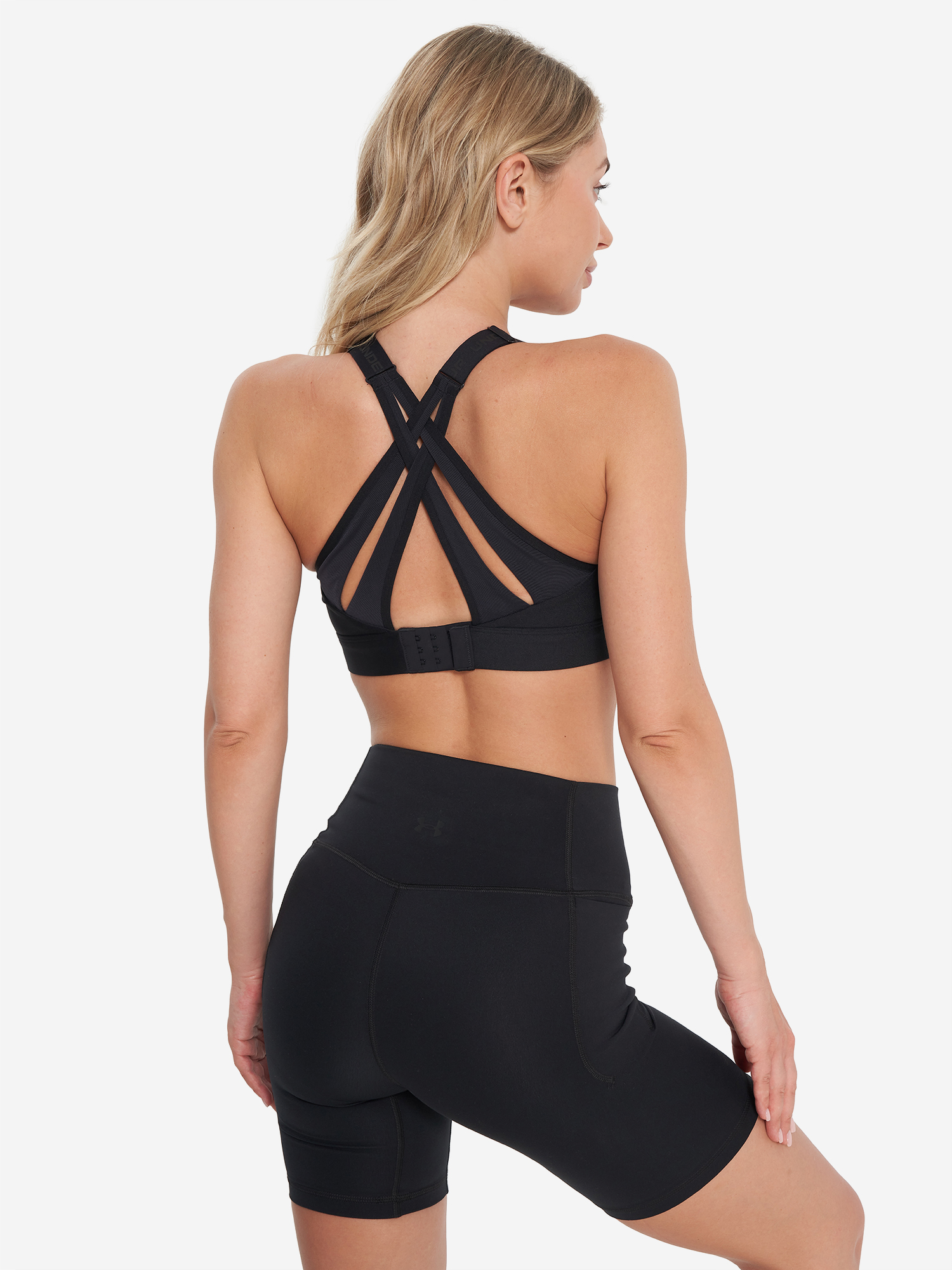 фото Спортивный топ бра under armour infinity strappy, черный
