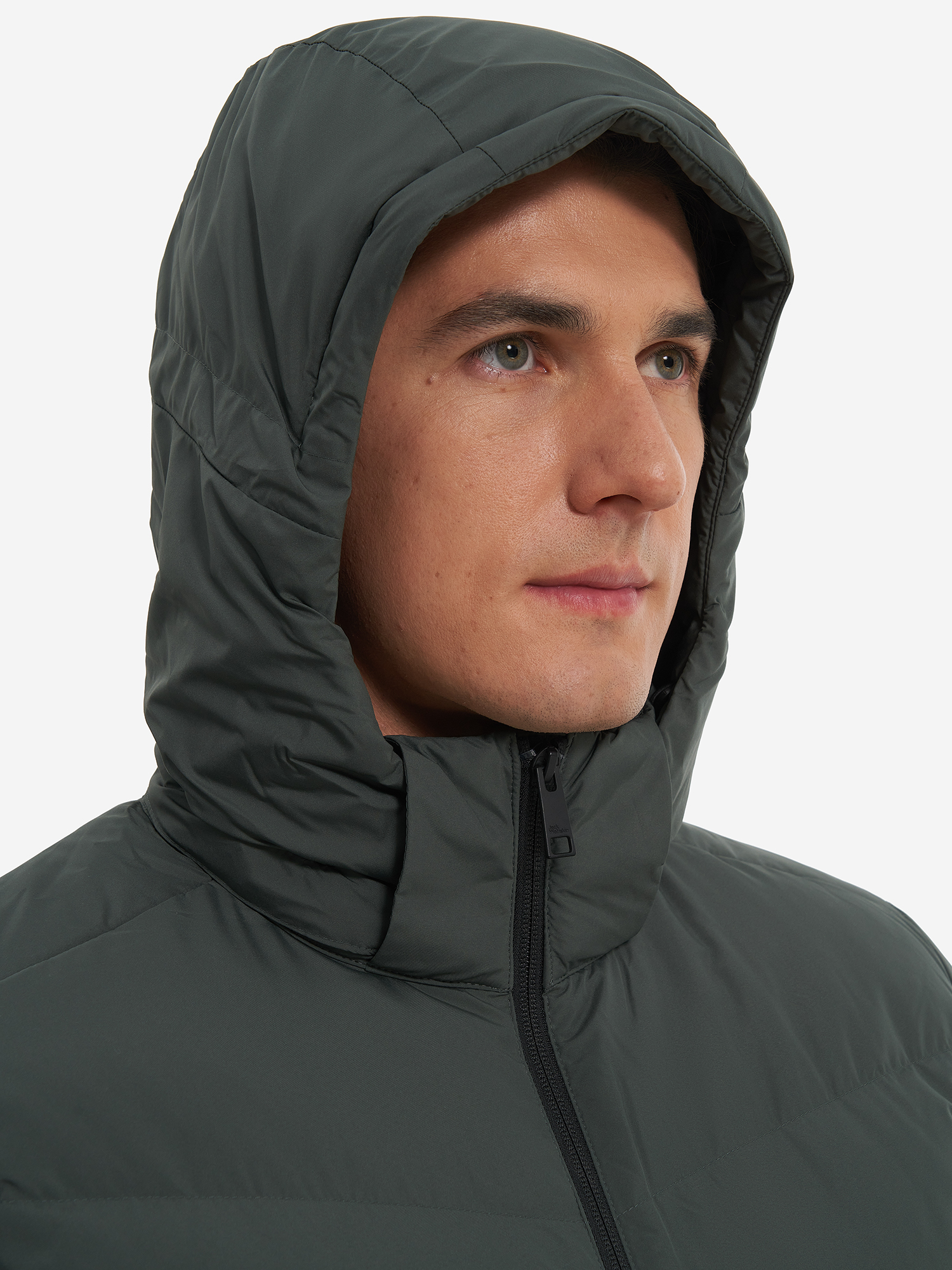 фото Пуховик мужской jack wolfskin colonius, зеленый