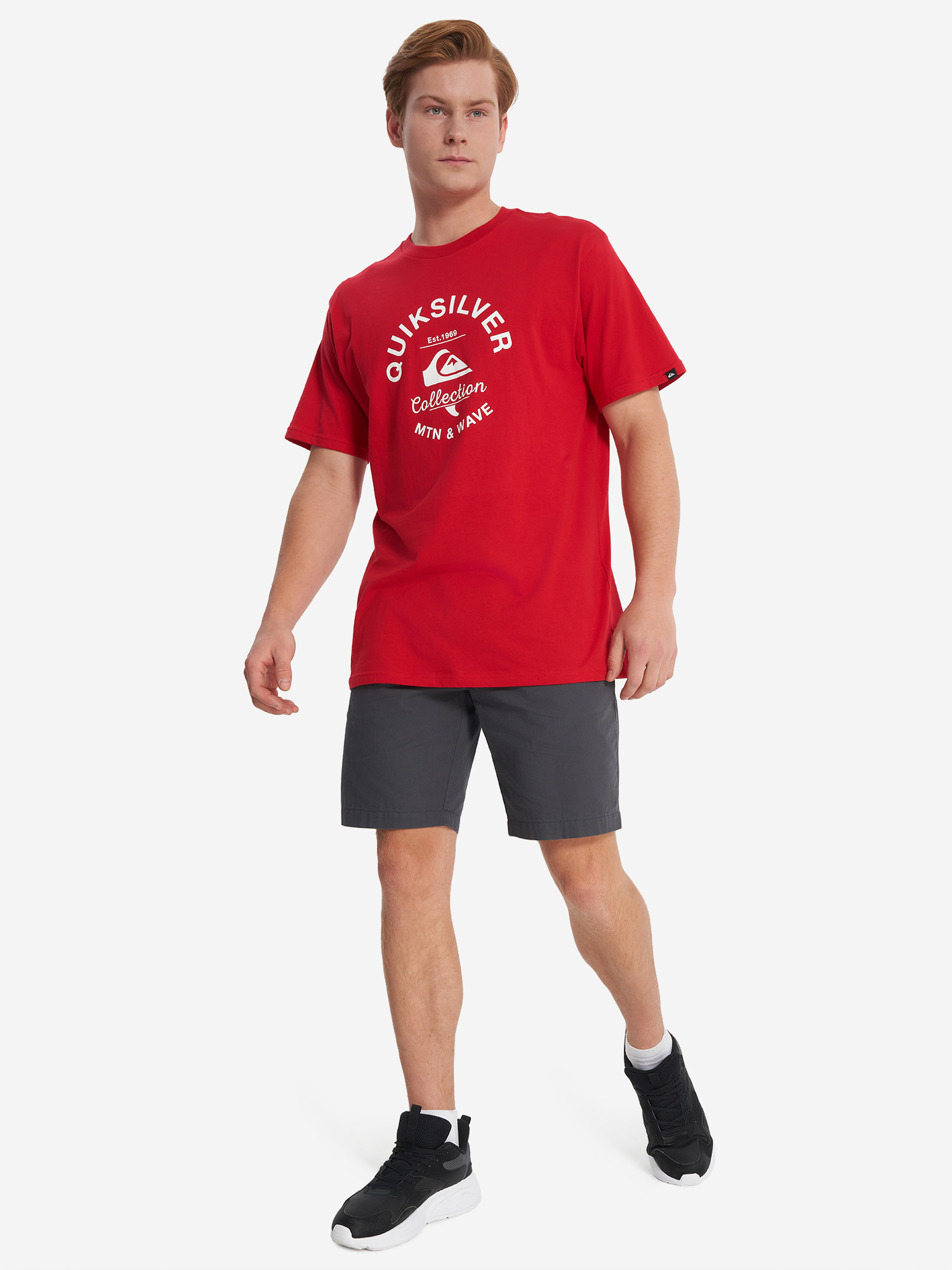 фото Футболка мужская quiksilver bombshell flaxton, красный