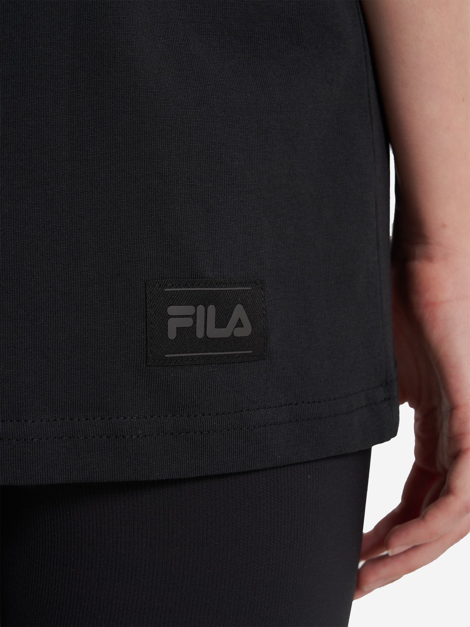 фото Футболка женская оверсайз fila, черный