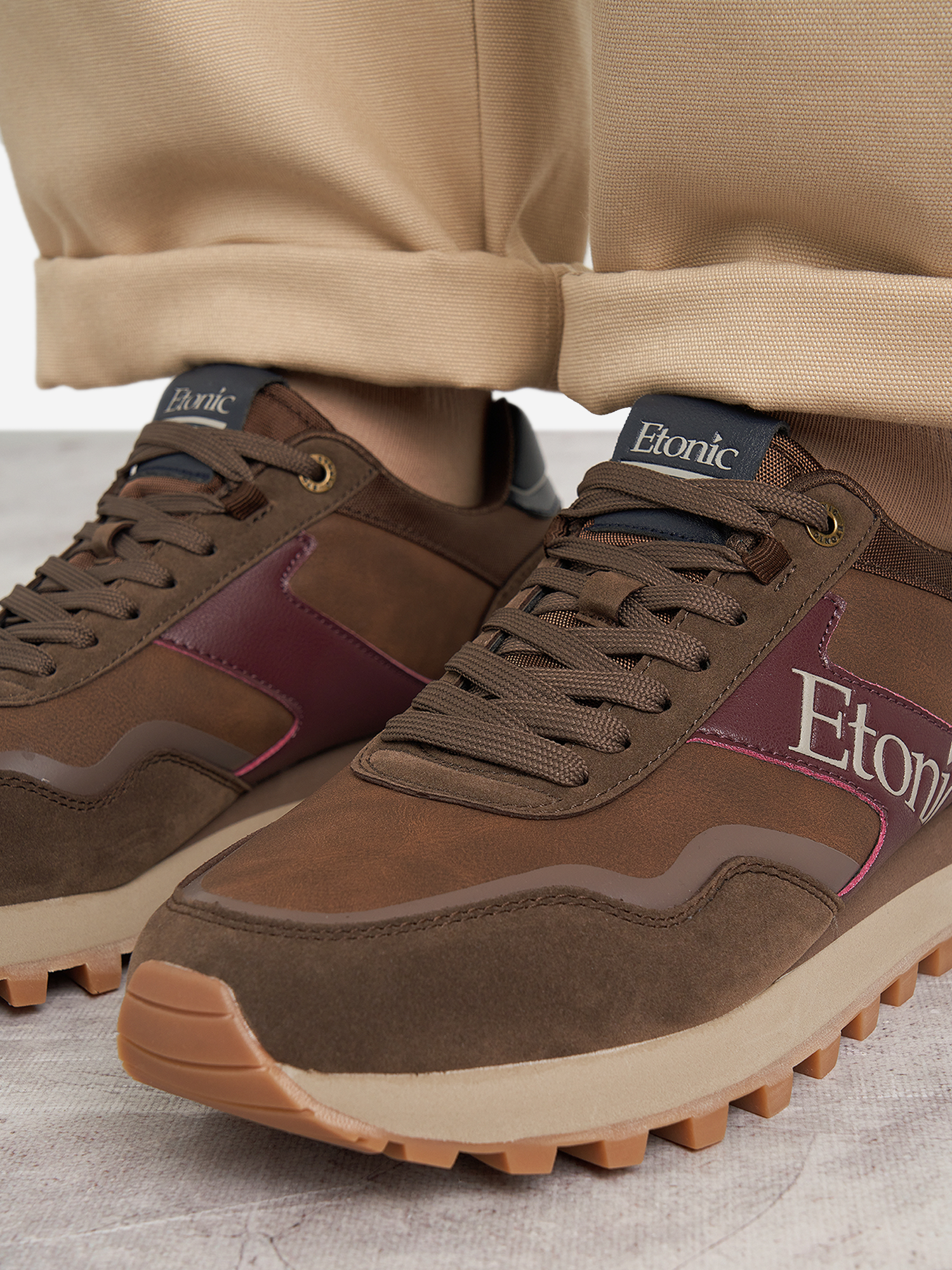 фото Кроссовки мужские etonic ashen nbk, коричневый