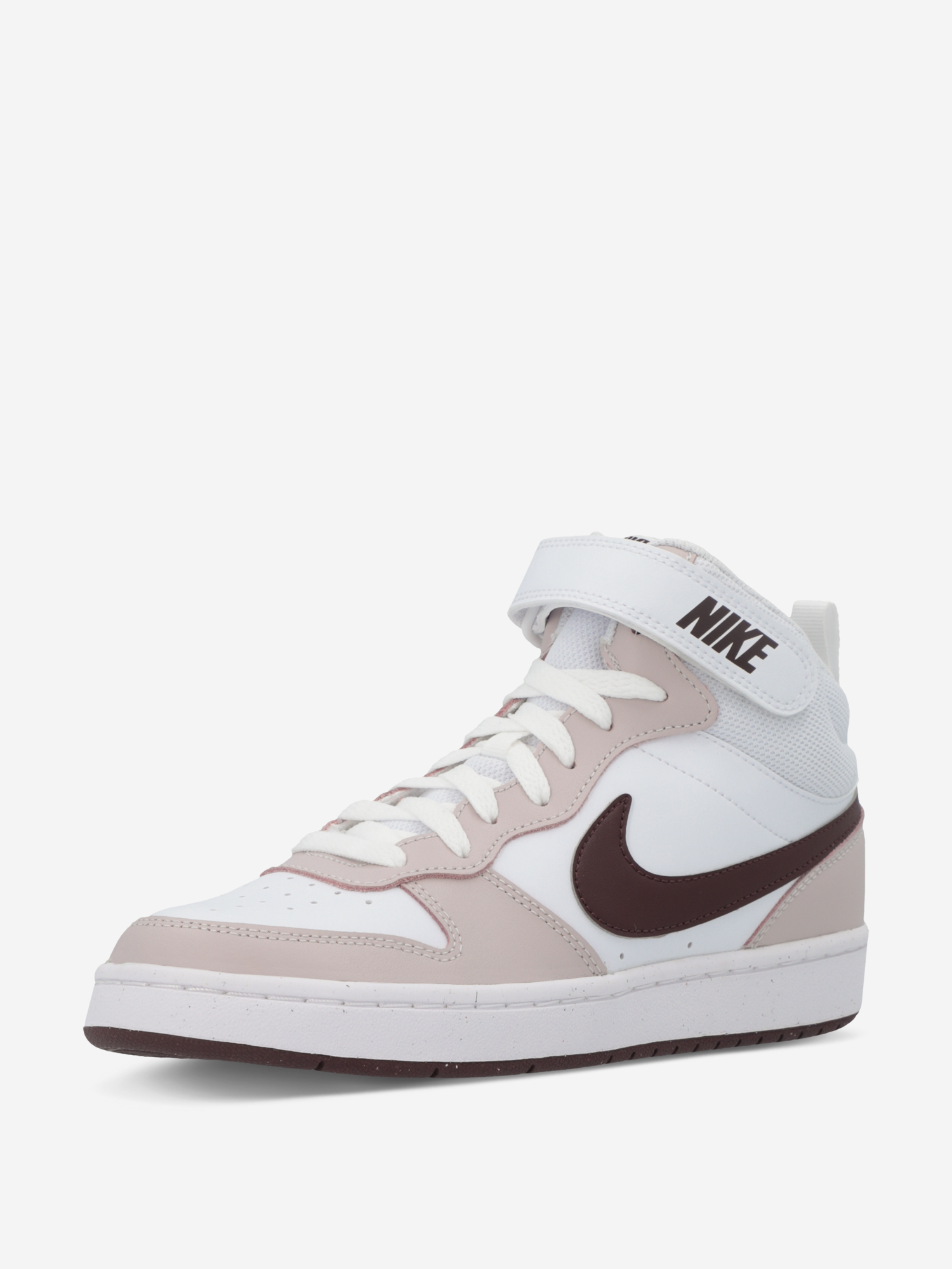 фото Кеды для девочек nike court borough mid 2, белый