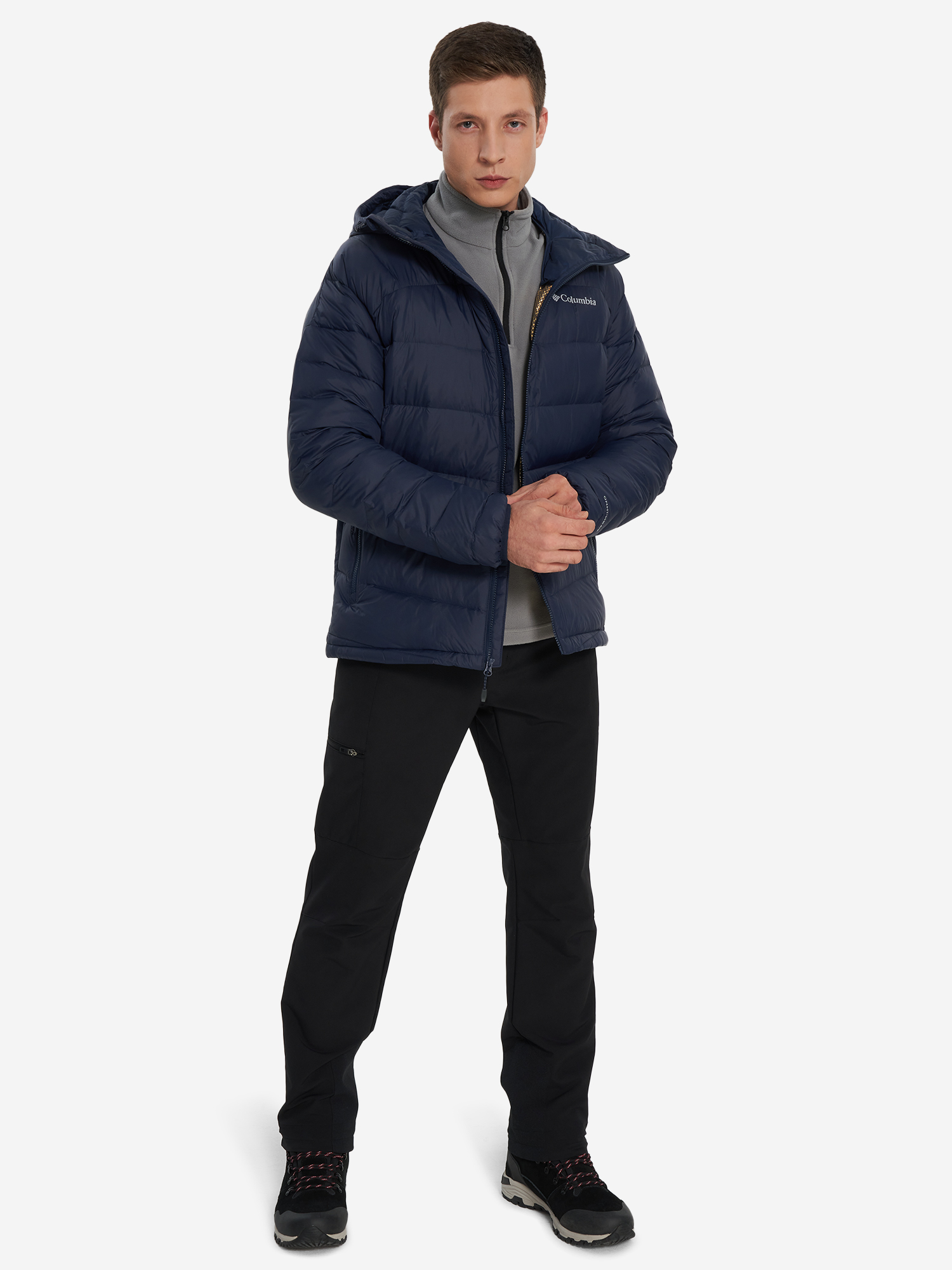 фото Пуховик мужской columbia centennial creek iii down hooded jacket, синий