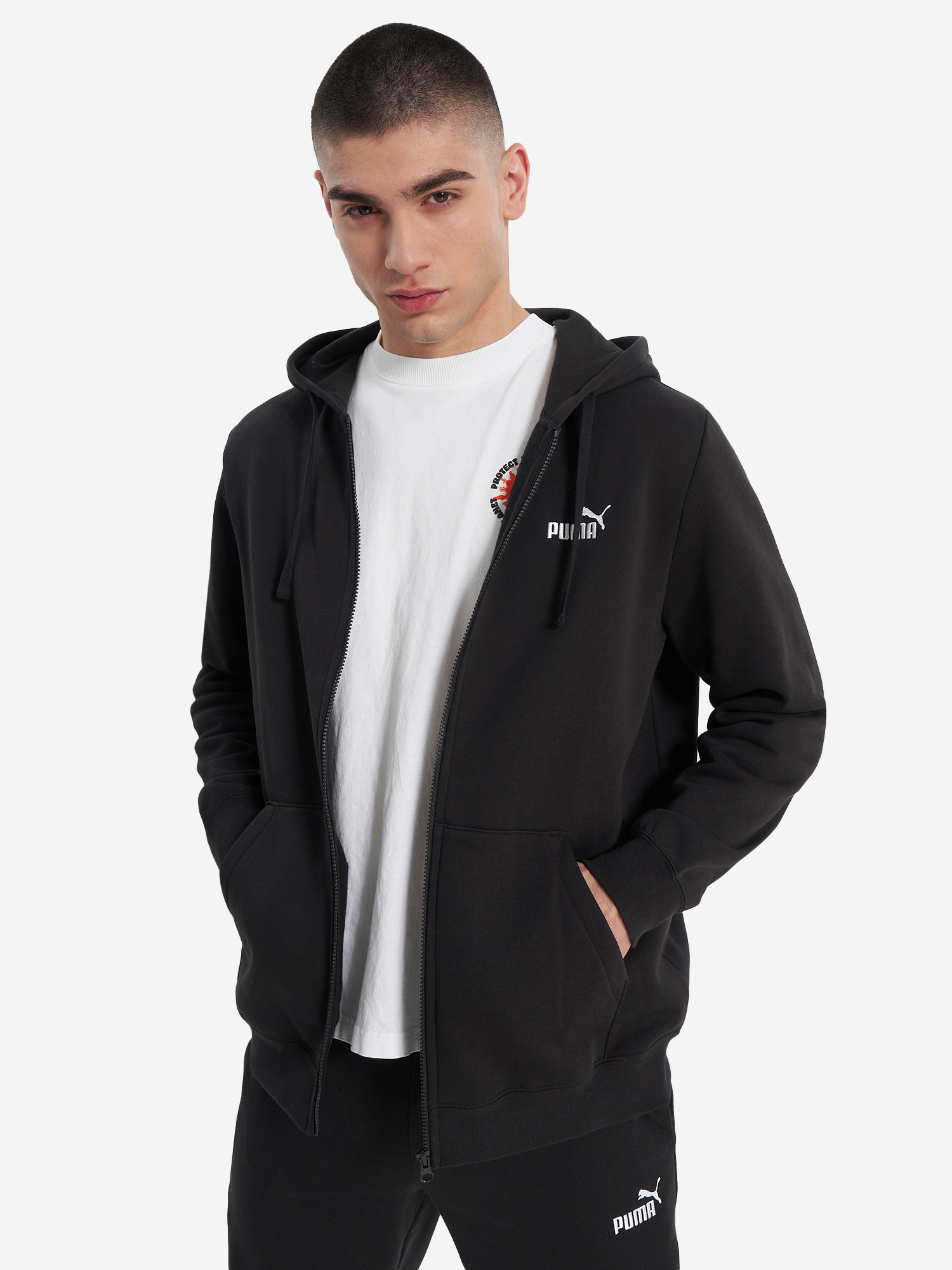 фото Толстовка мужская puma ess no. 1 logo, черный