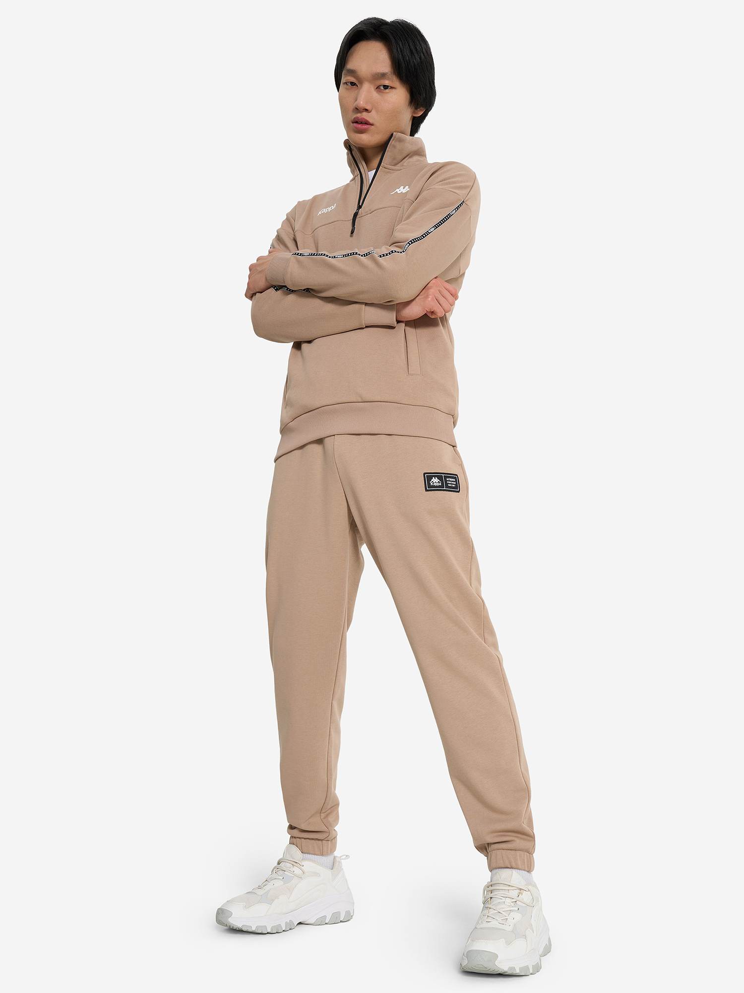 фото Брюки мужские kappa, бежевый