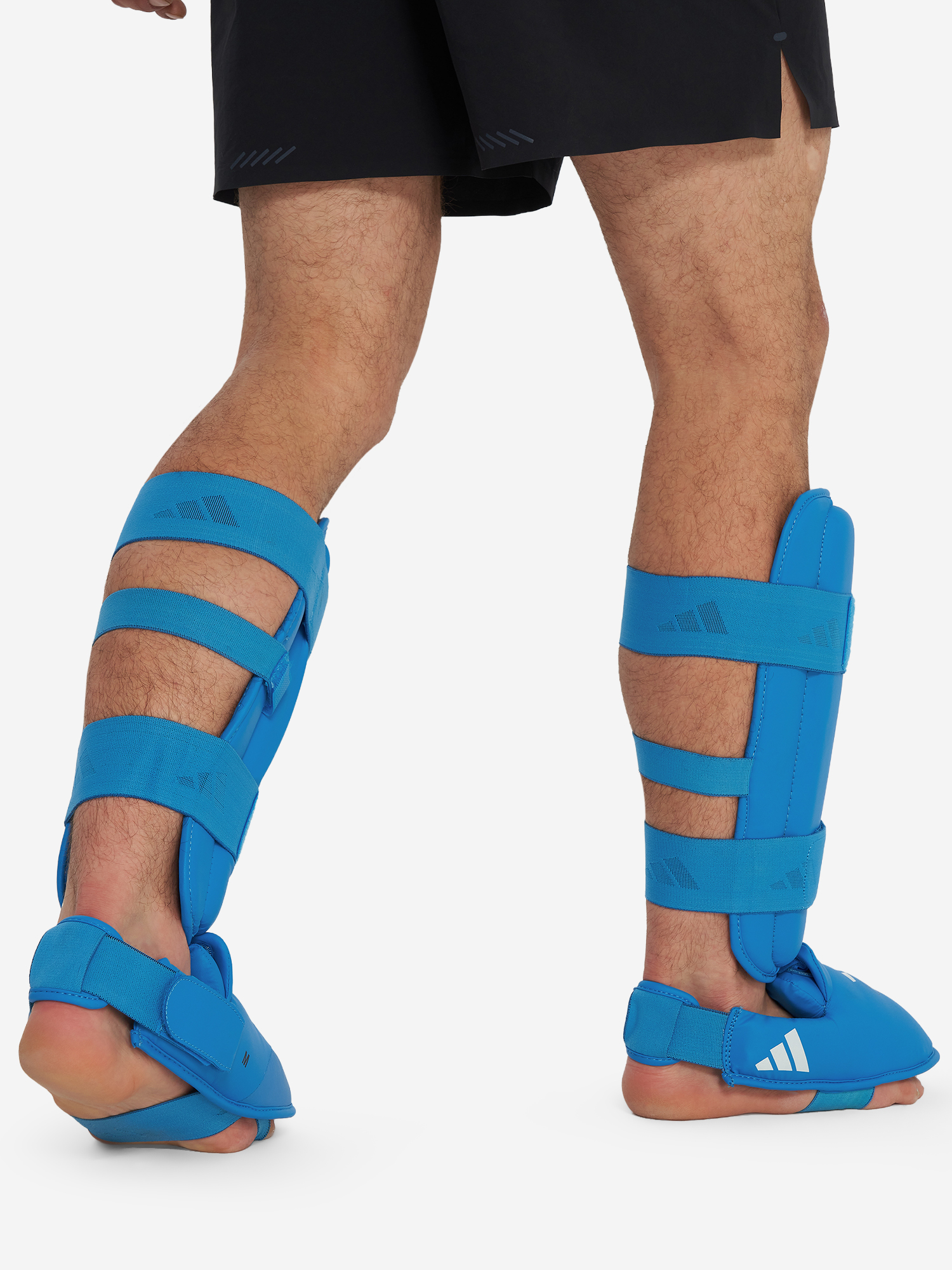 фото Защита голени и стопы adidas wkf shin & removable foot, голубой