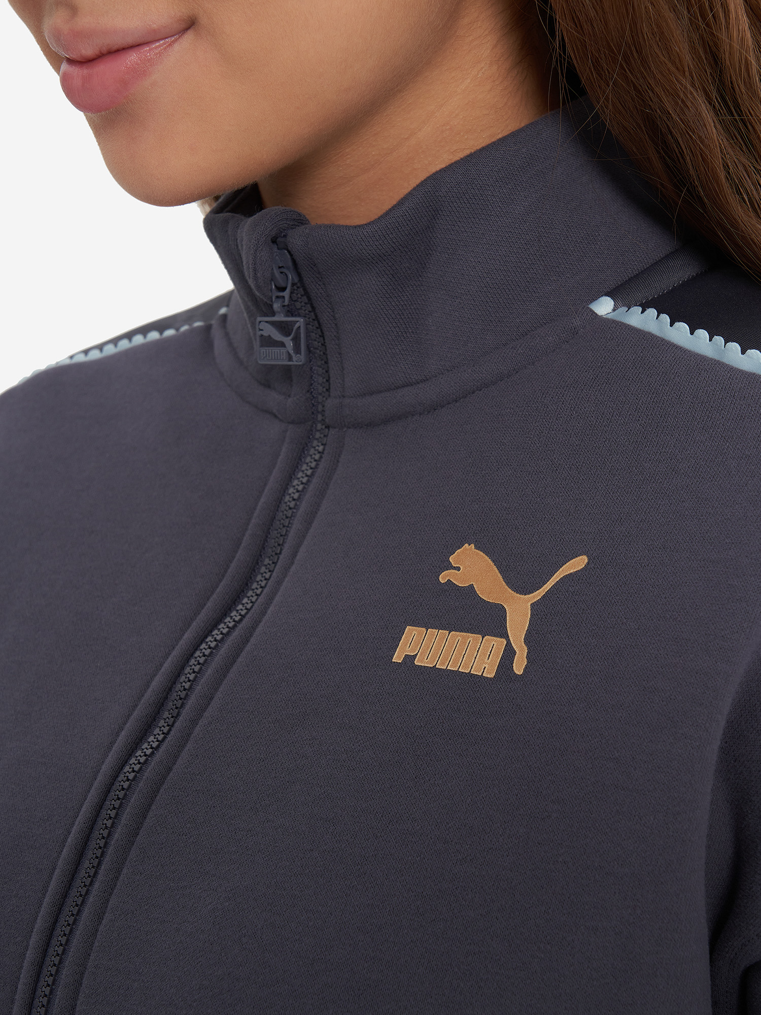 фото Толстовка для девочек puma off side track, серый