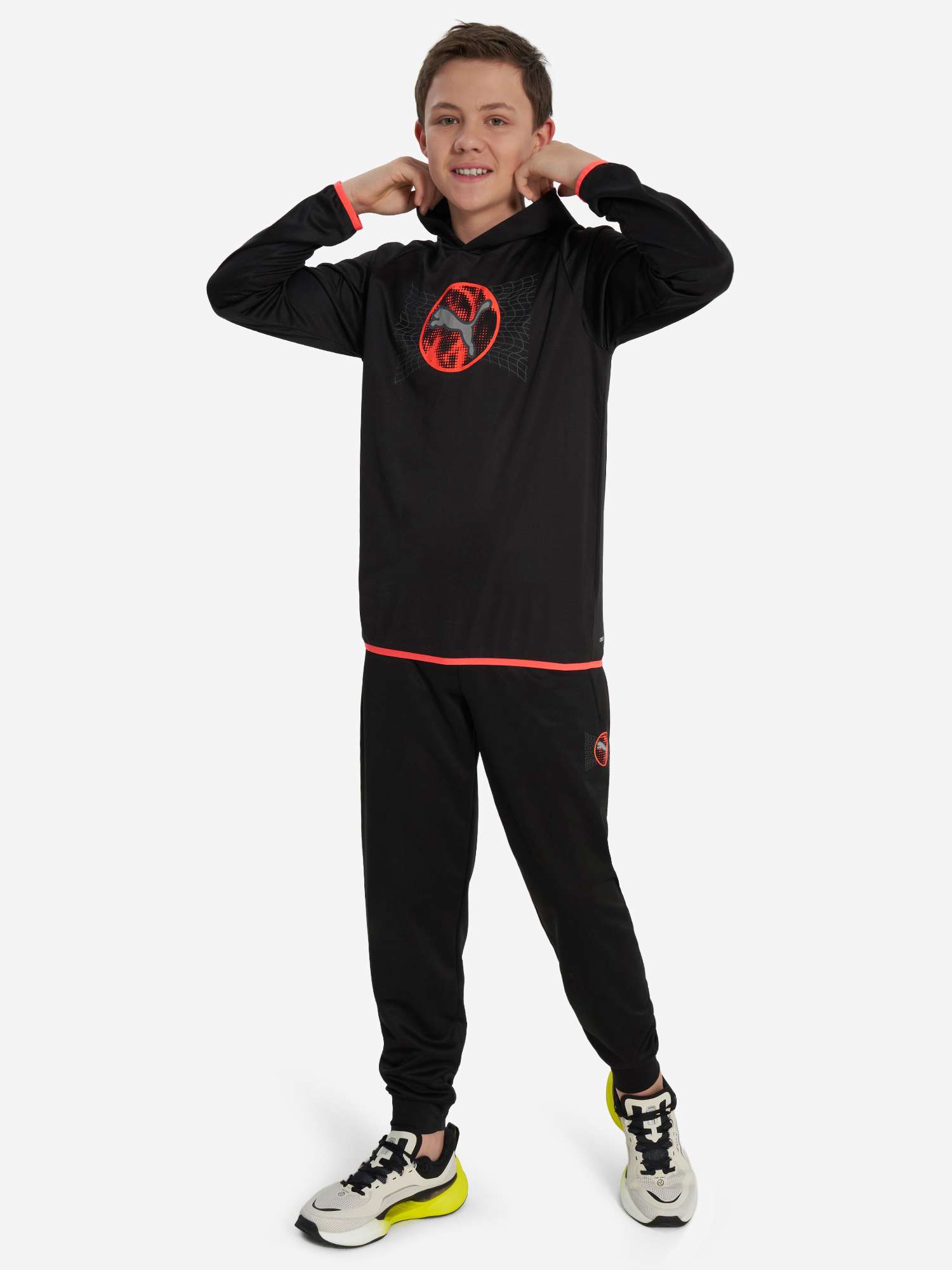 фото Худи для мальчиков puma active sports, черный
