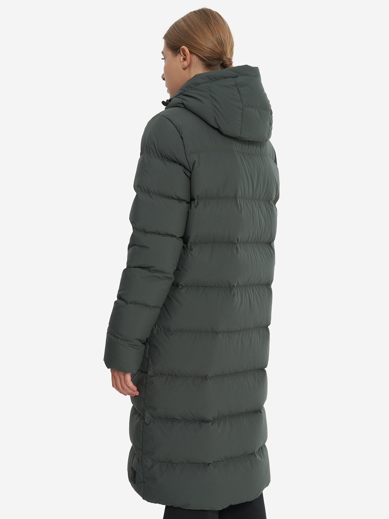 фото Пальто пуховое женское jack wolfskin frozen palace, зеленый