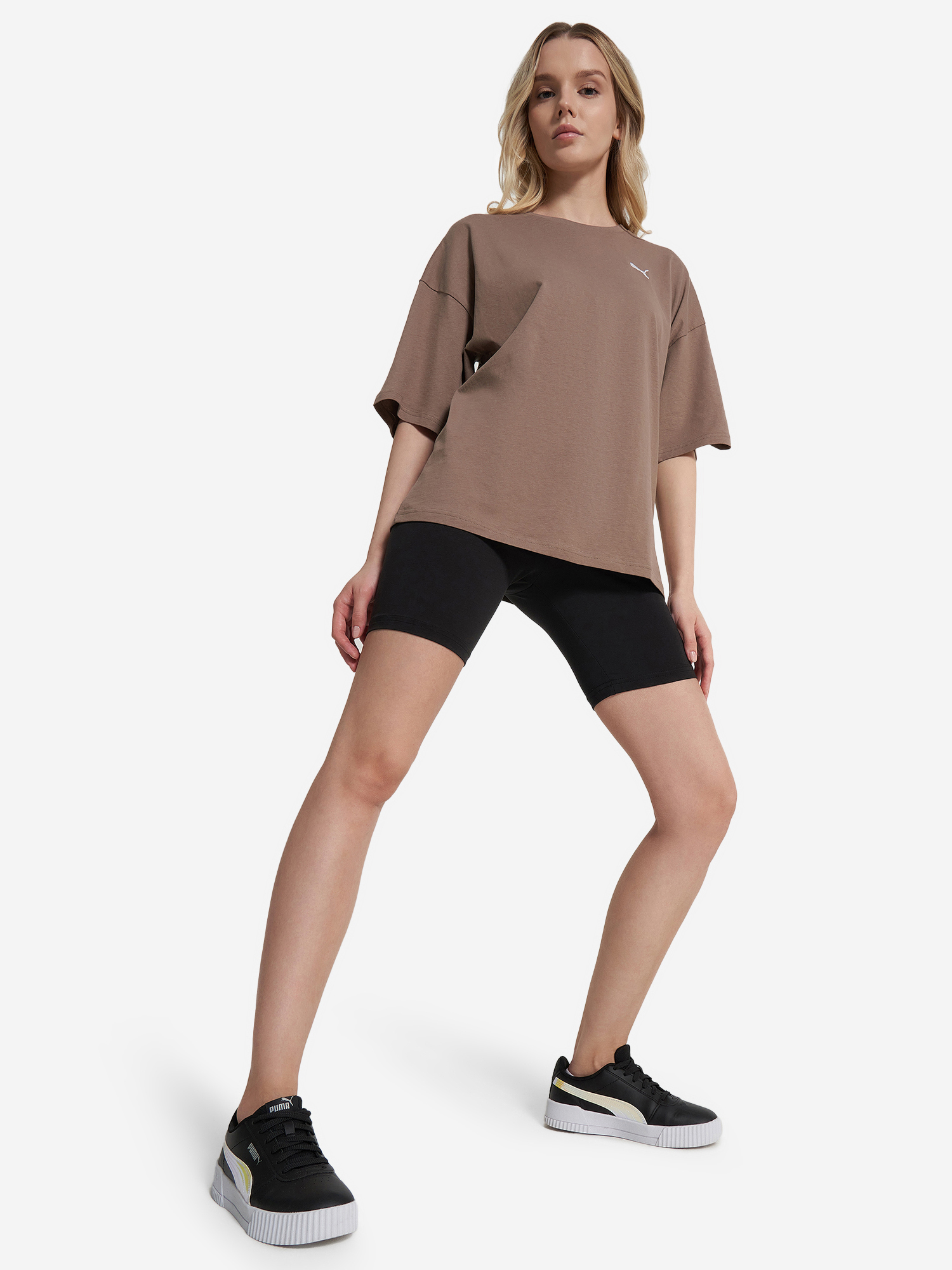 фото Футболка женская puma wardrobe ess, коричневый