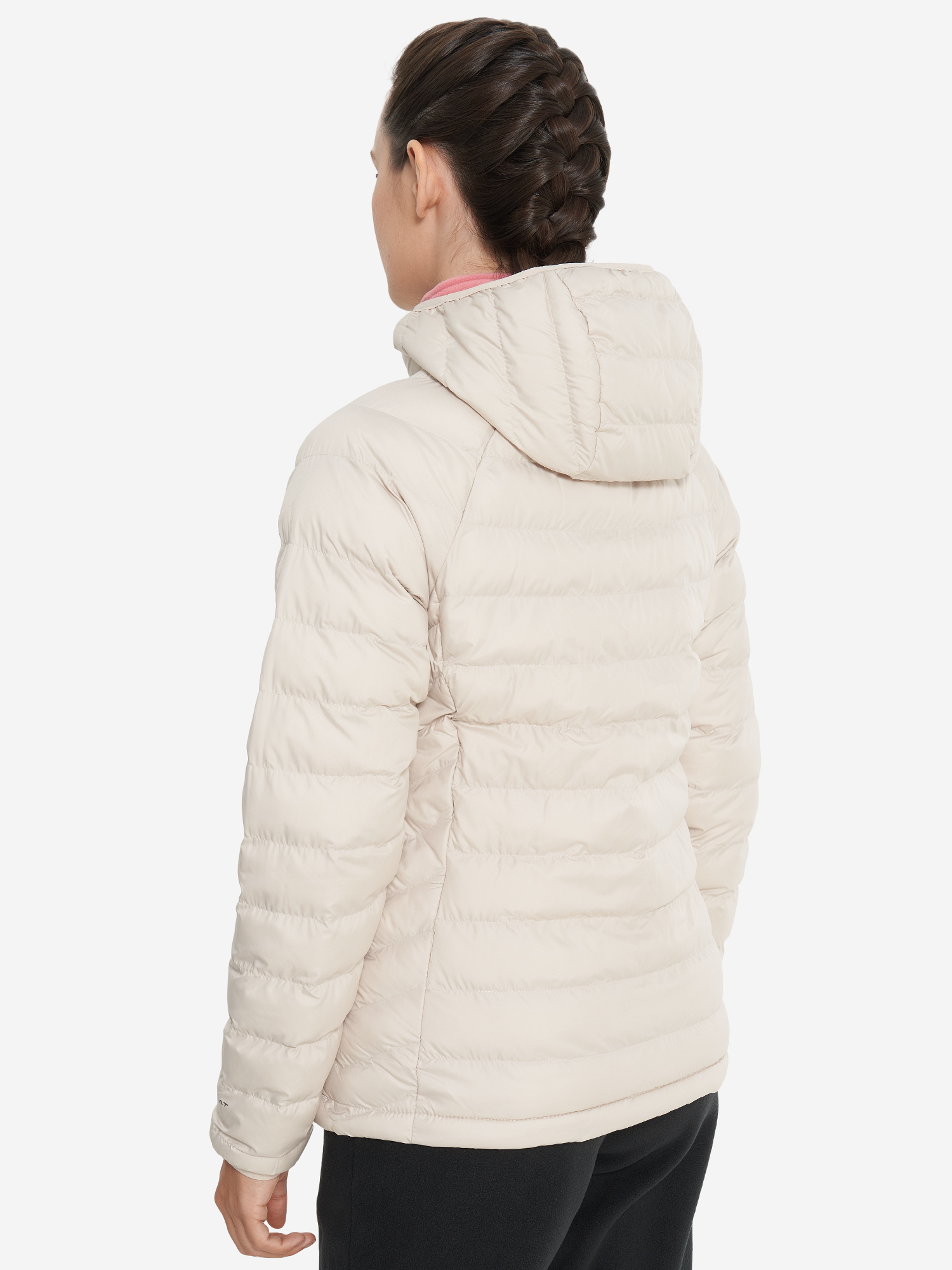 фото Пуховик женский columbia powder lite ii hooded jacket, бежевый