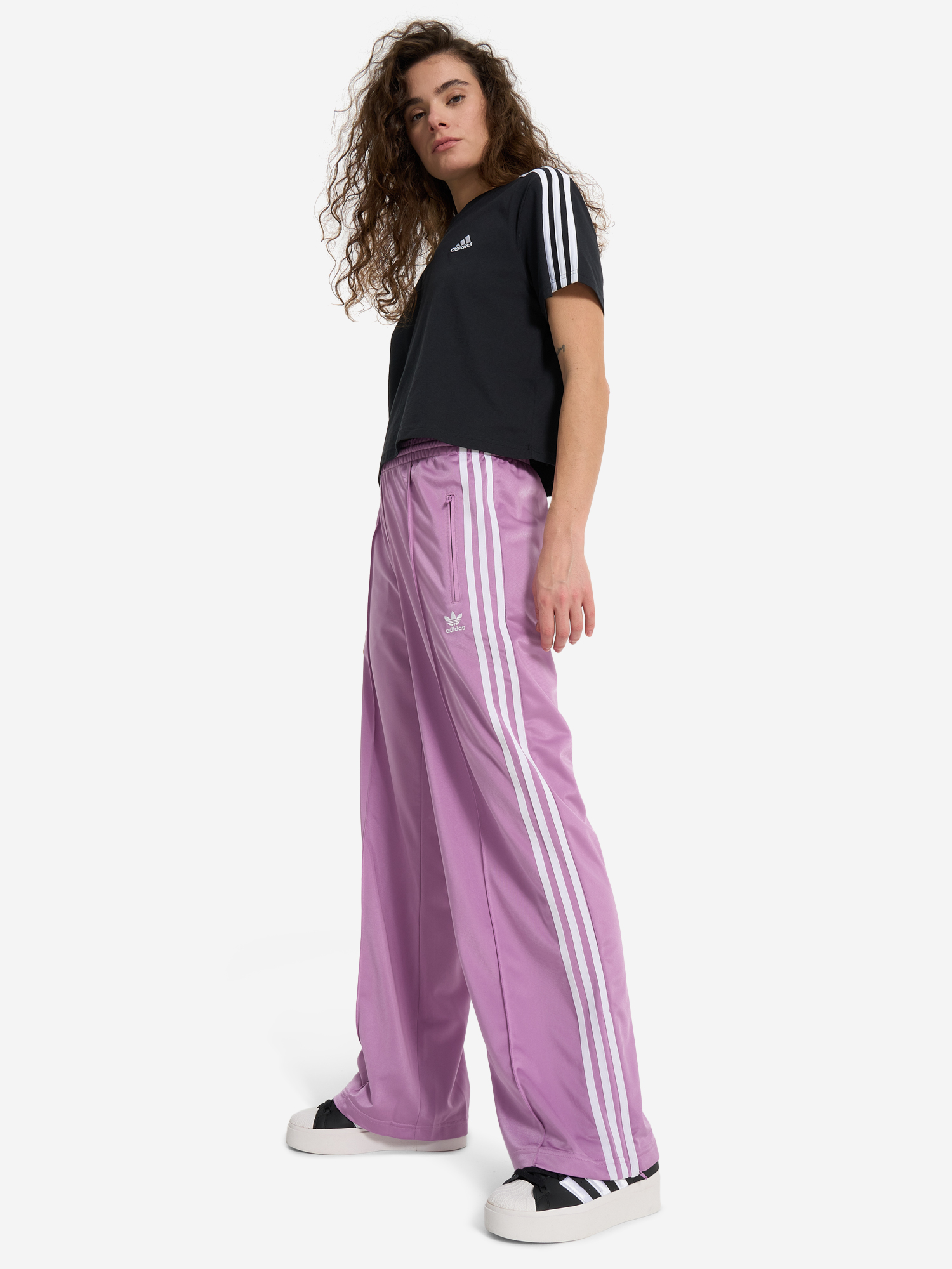 фото Брюки женские adidas, фиолетовый