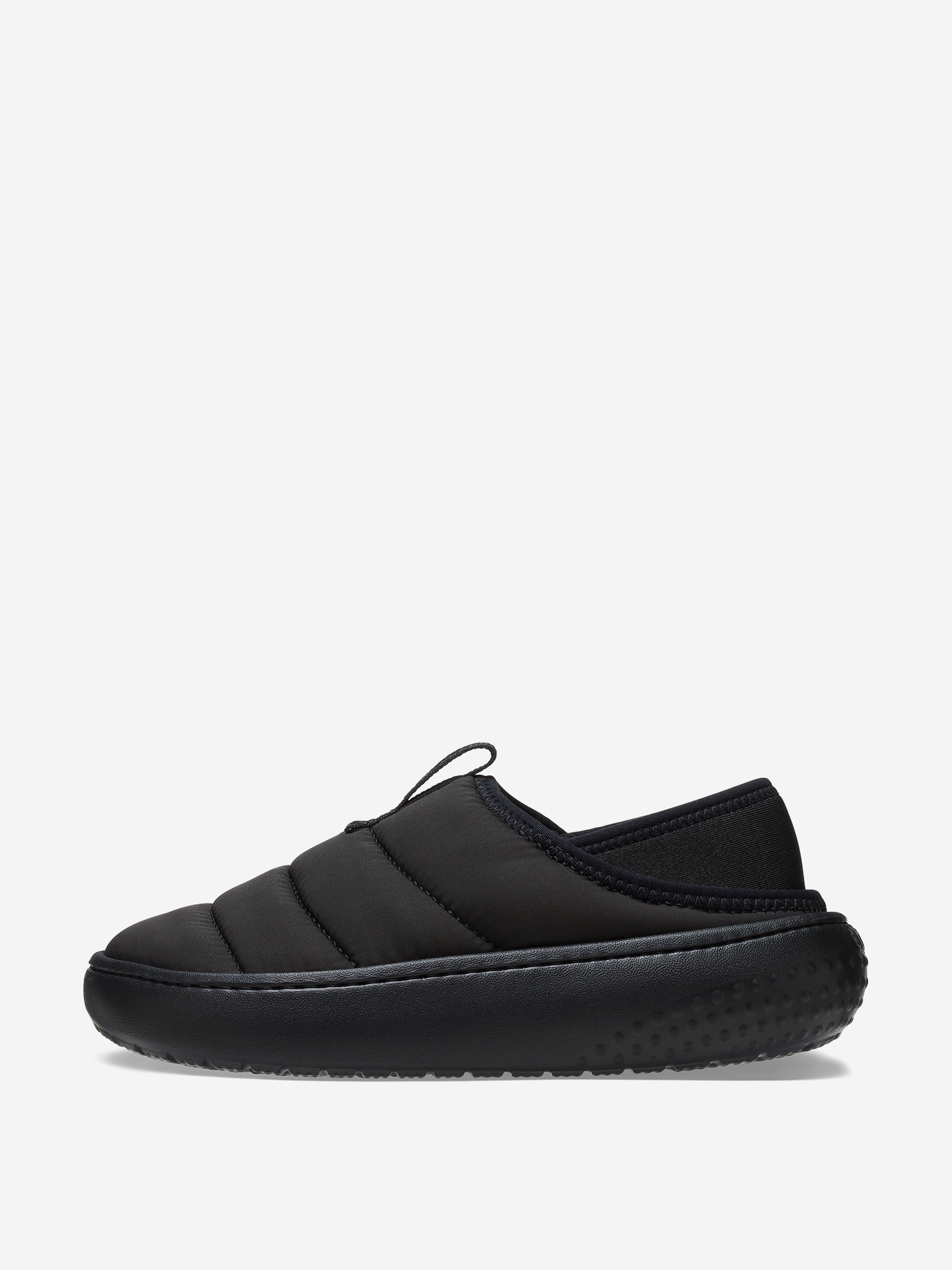 фото Полуботинки утепленные детские crocs classic puff moc k, черный