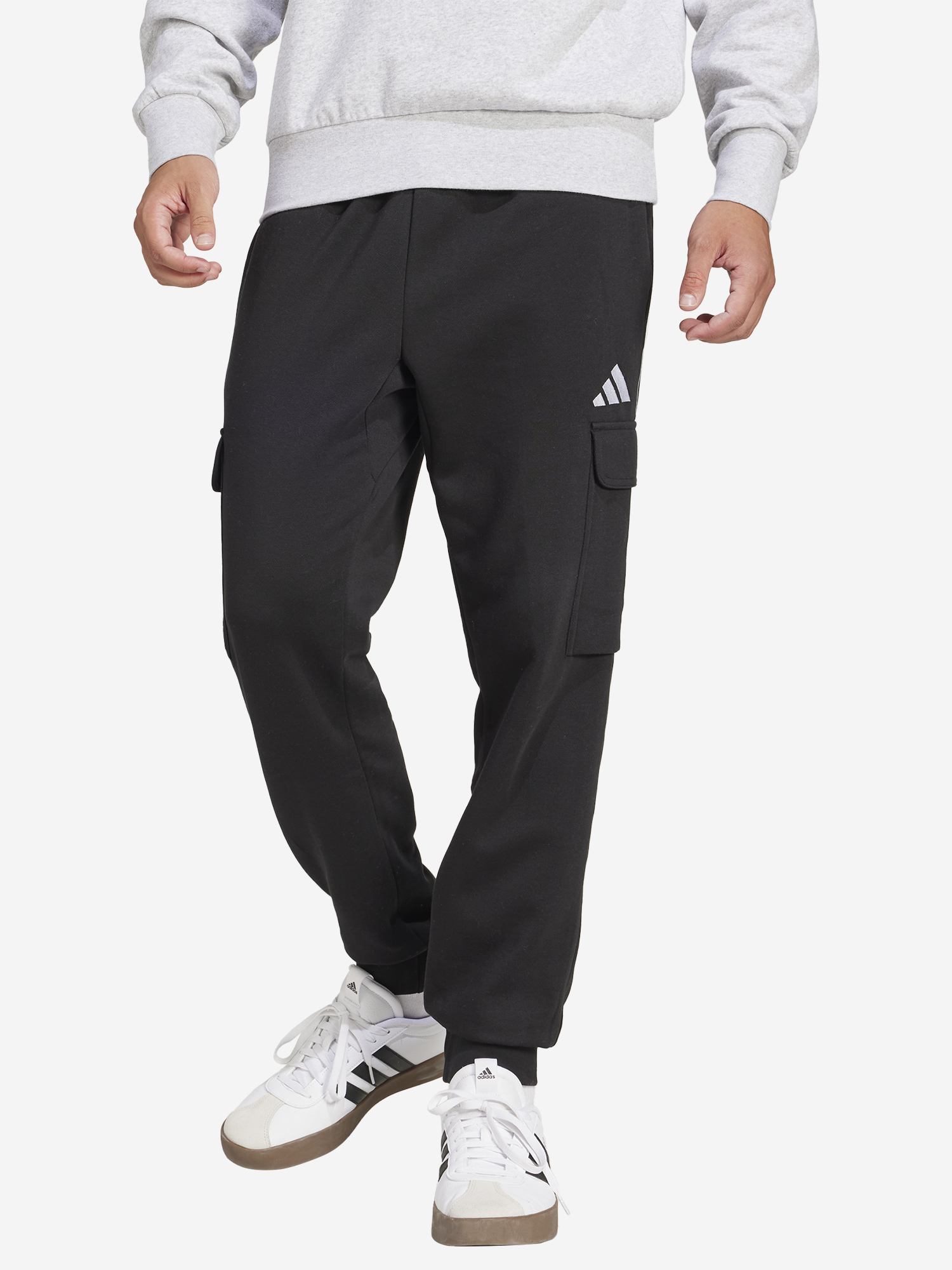 фото Брюки флисовые мужские adidas, черный