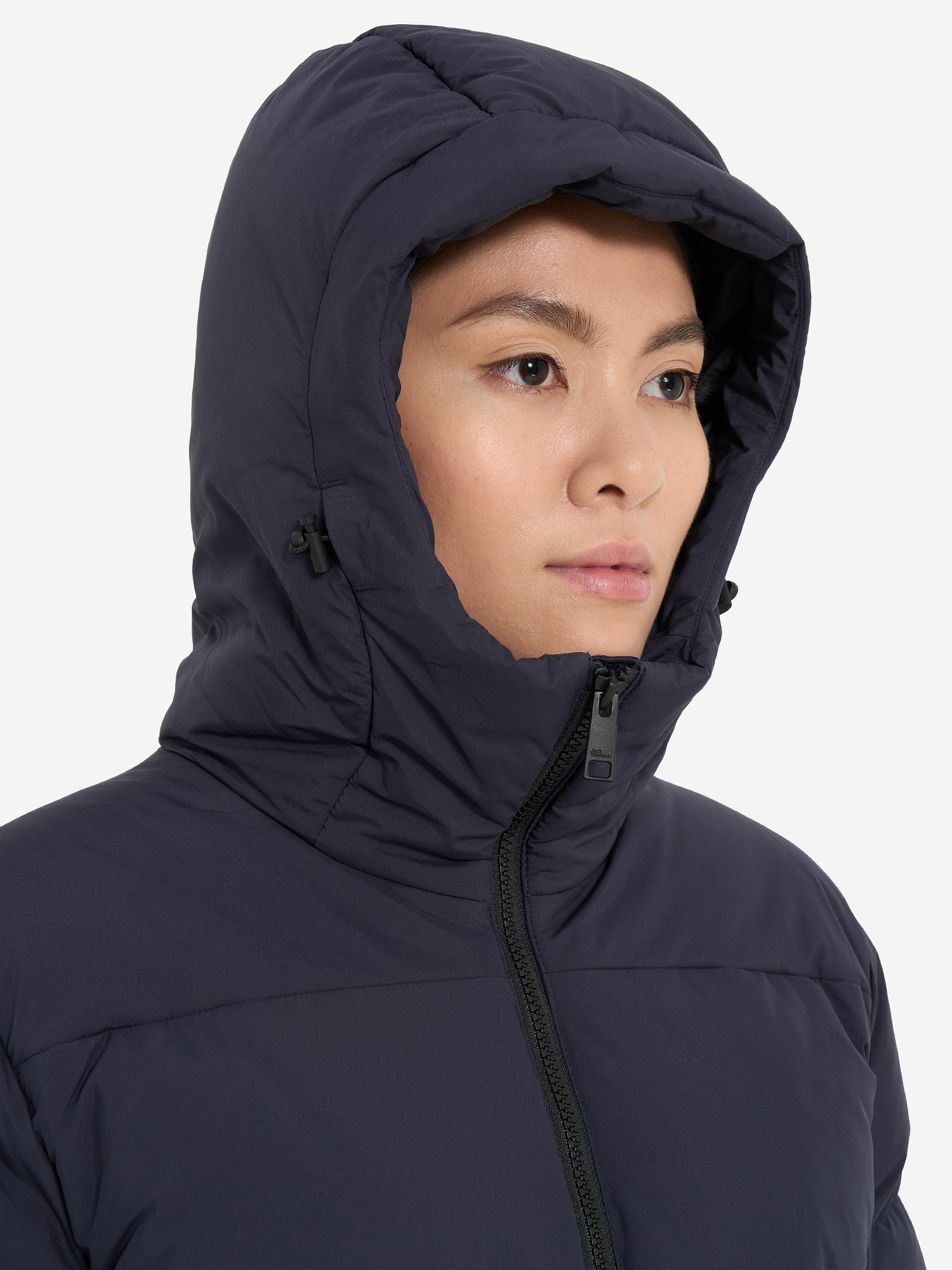 фото Пуховик женский jack wolfskin kirschallee, синий