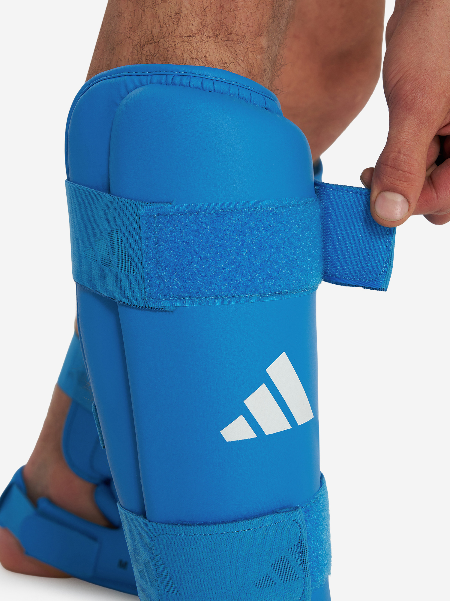 фото Защита голени и стопы adidas wkf shin & removable foot, голубой