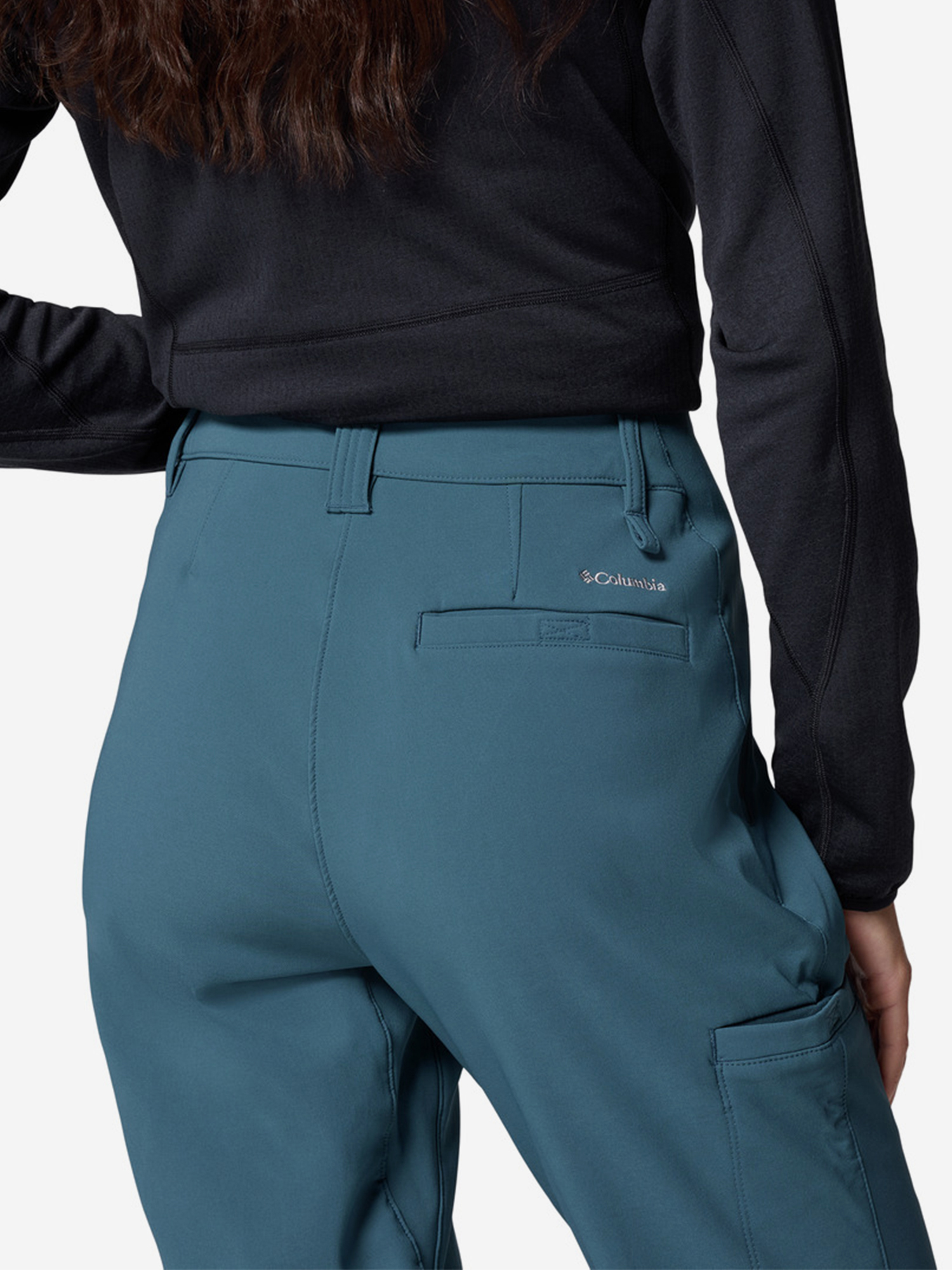 фото Брюки женские columbia back beauty warm softshell pant, голубой