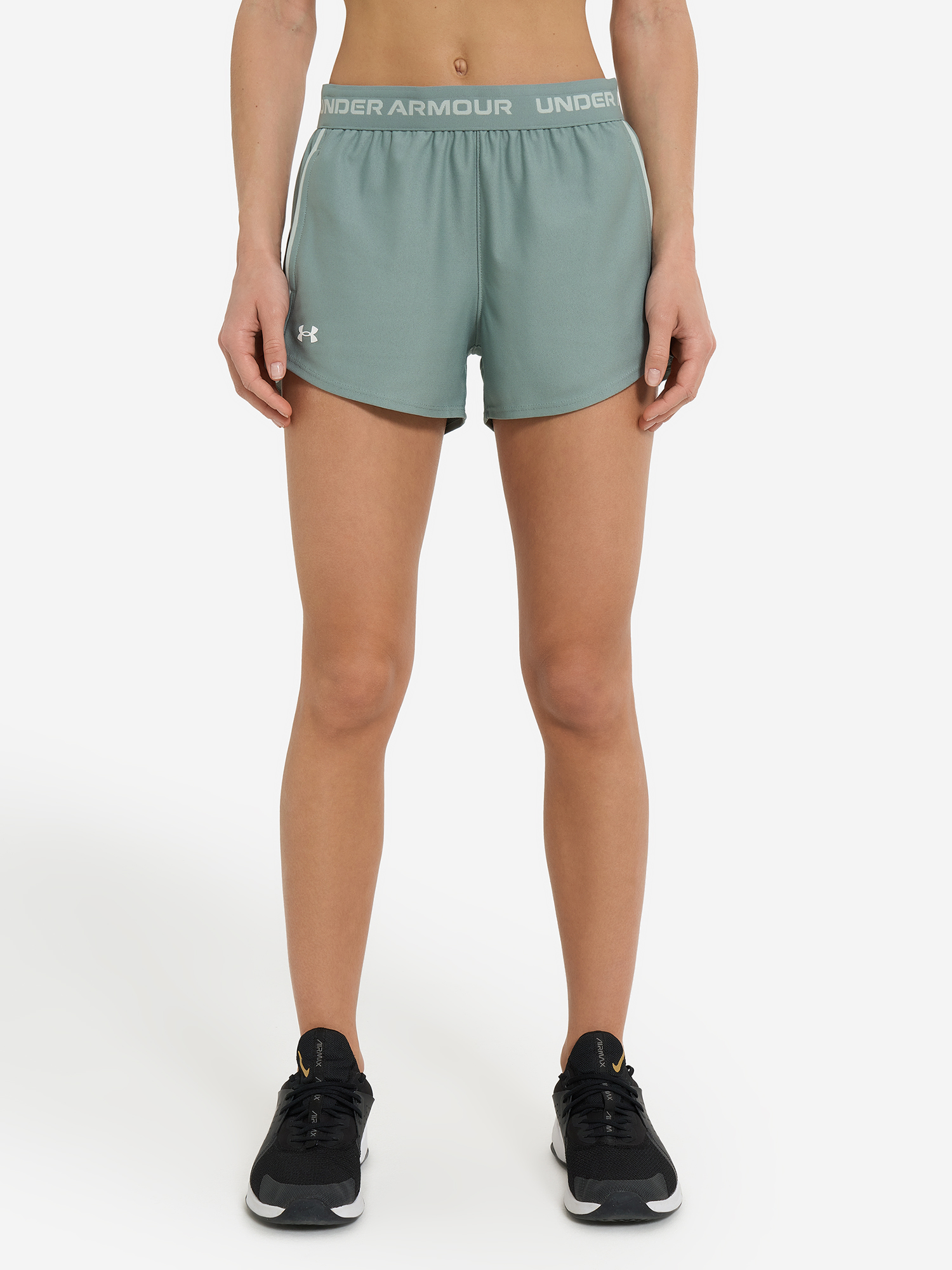 фото Шорты женские under armour tech play up, зеленый