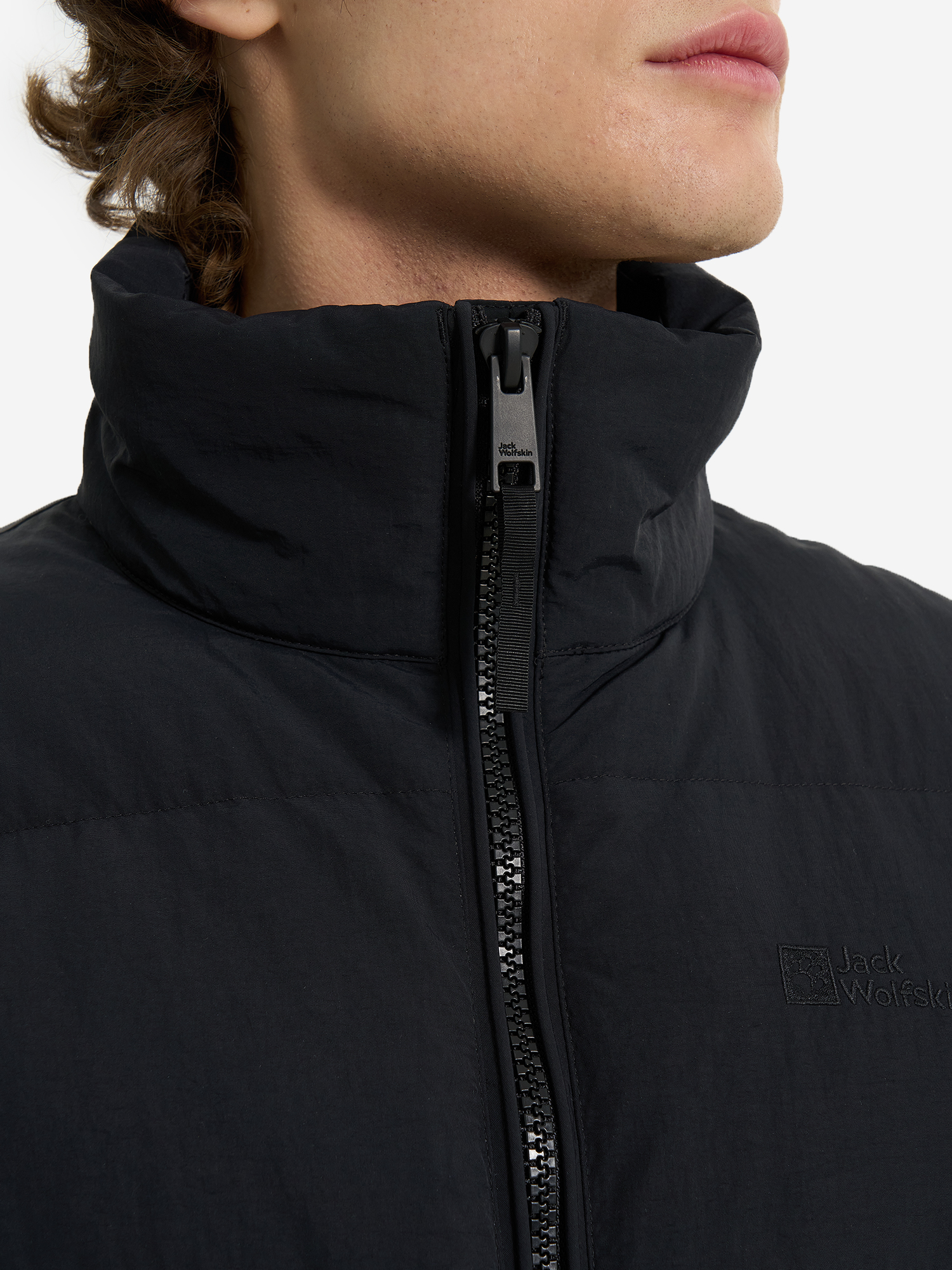 фото Пуховик мужской jack wolfskin nordlicht, черный