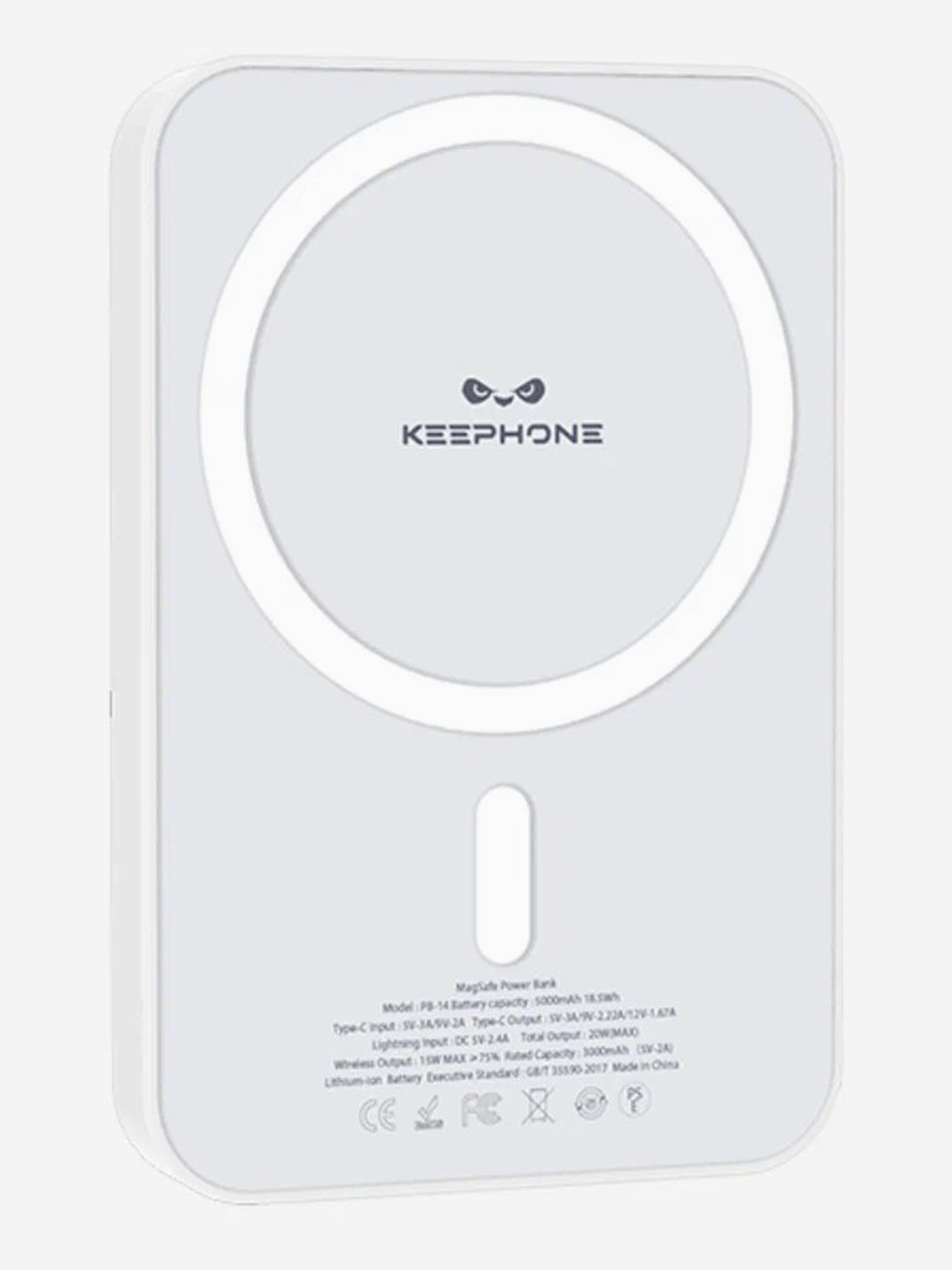 Портативный беспроводной аккумулятор Keephone Thin Snap Wireless PD 20W Повербанк 5000 мАч, порт Type-C — белый, Белый
Портативный беспроводной аккумулятор Keephone Thin Snap Wireless PD 20W Повербанк 5000 мАч, порт Type-C — белый, Белый