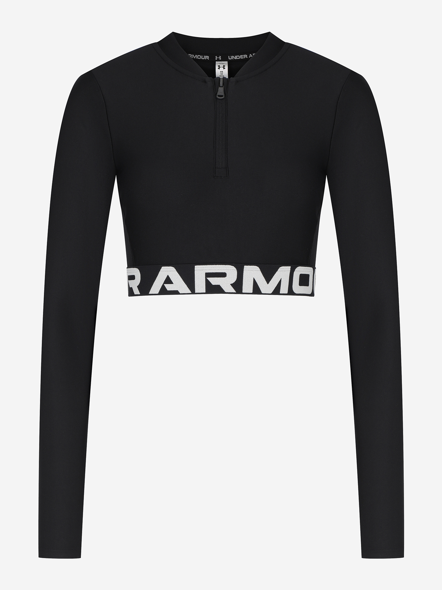 фото Лонгслив женский under armour heatgear rib, черный